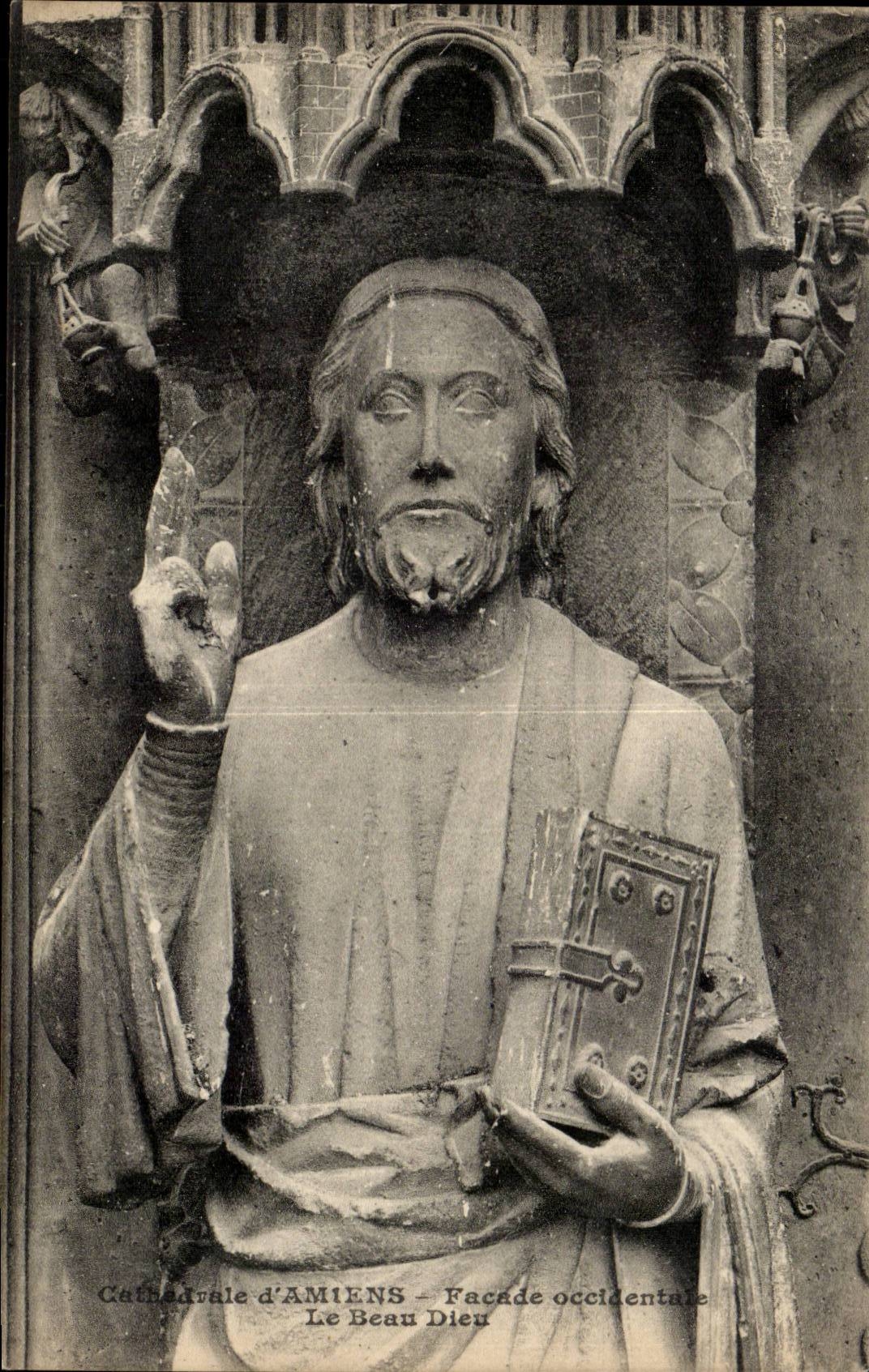 Amiens CPA Cathedral Western Frontage beautiful God