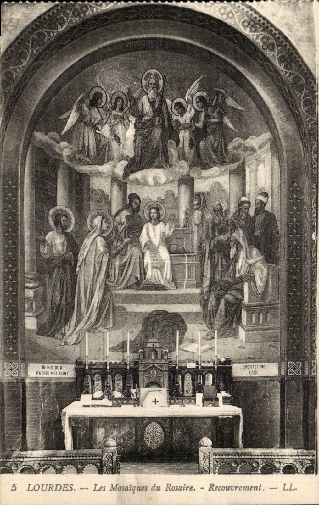 Lourdes CPA Les mosaiques du Rosaire Recouvrement