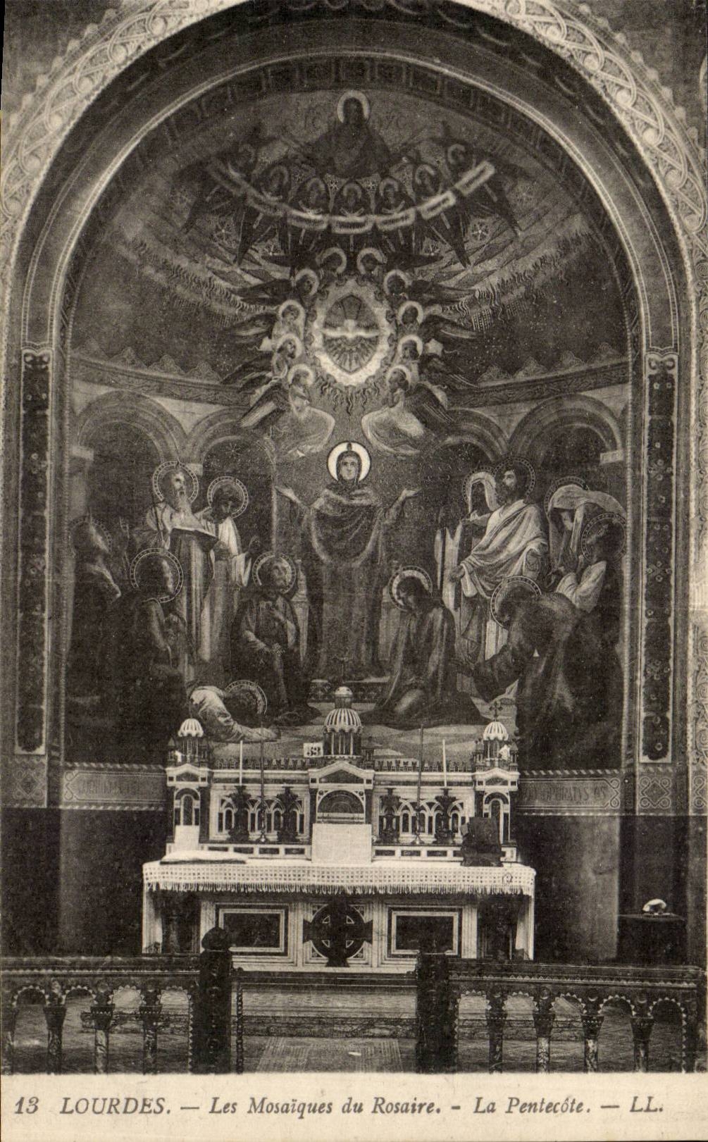 Lourdes CPA Les Mosaiques du Rosaire La Pentecote