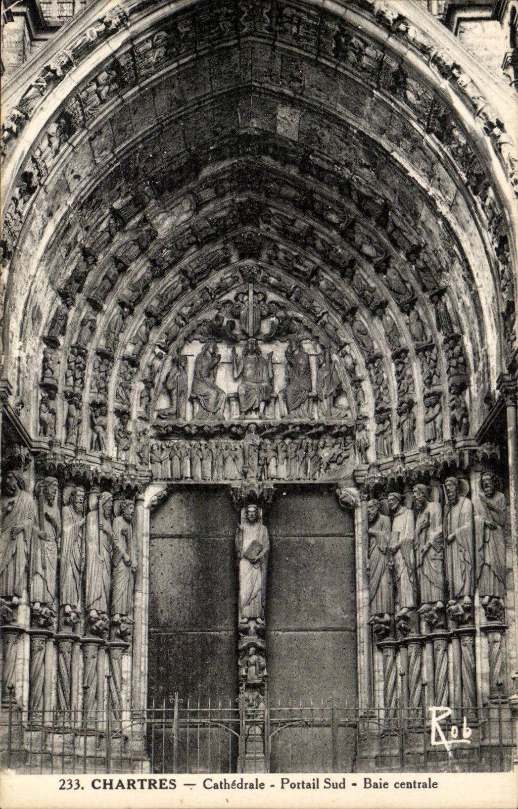 Chartres CPA Cathedral southern Gate central Bay