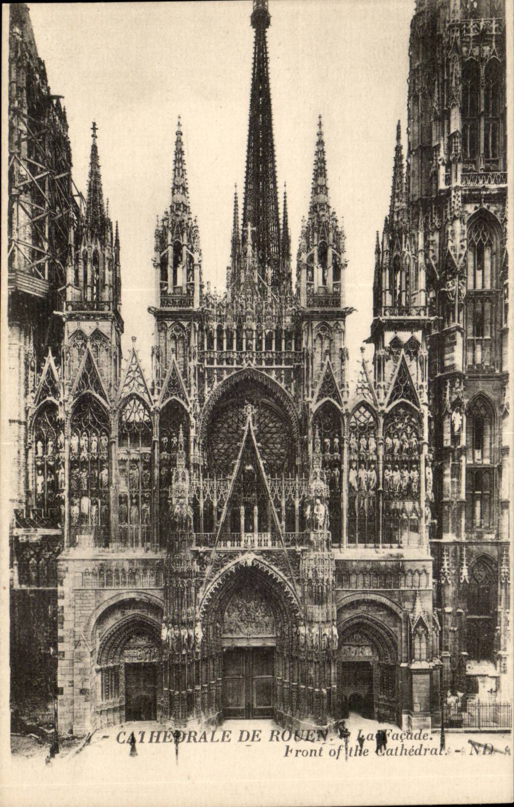 Cathedral of Rouen CPA the frontage