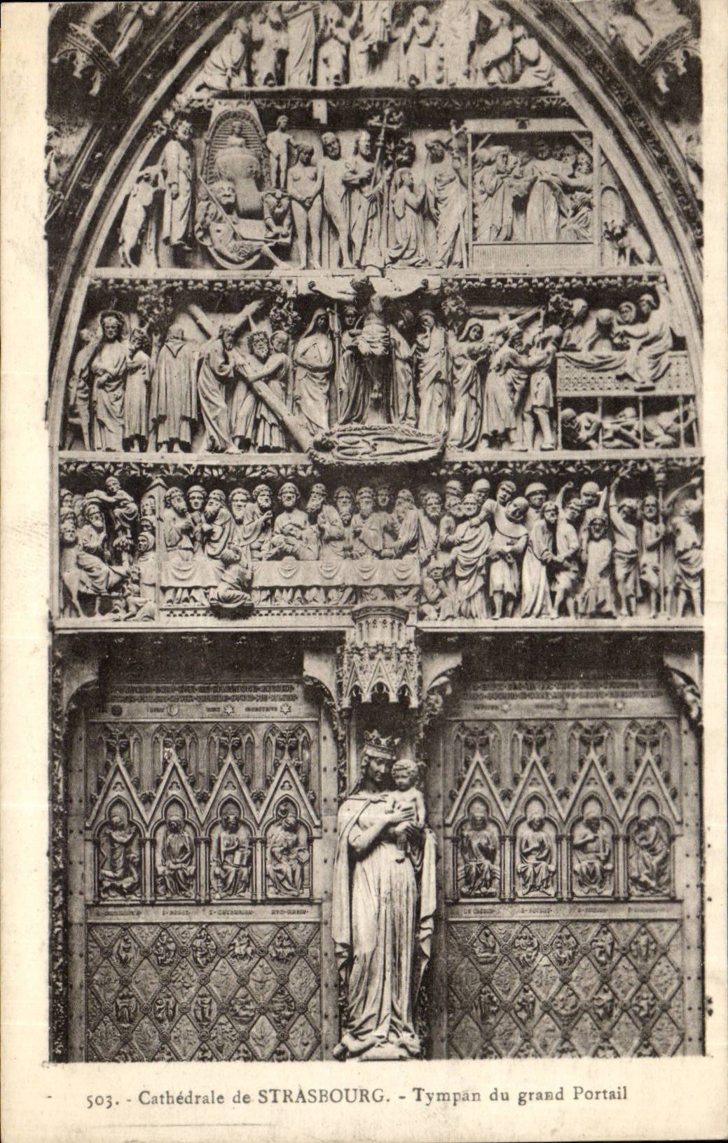 CPA Cathedral of Strasbourg Tympanum of the large gate