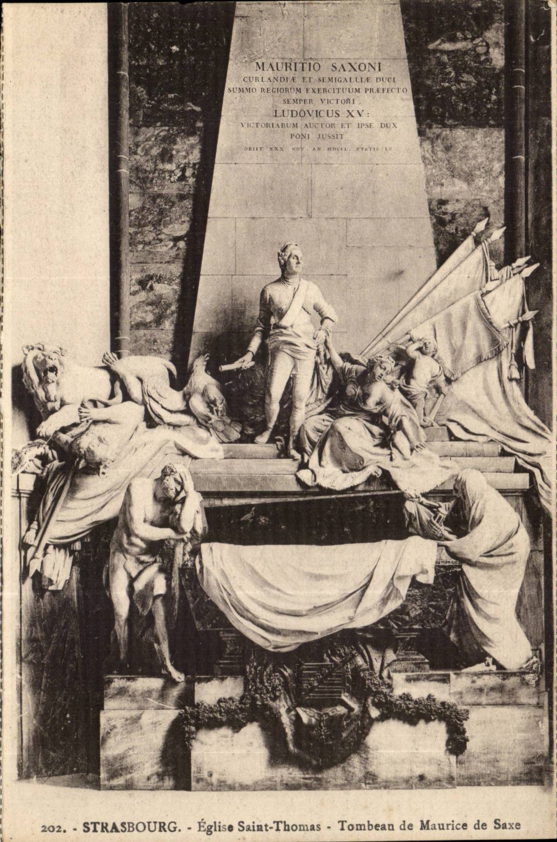 Strasbourg CPA Church Saint Thomas Tomb of Maurice of Saxony