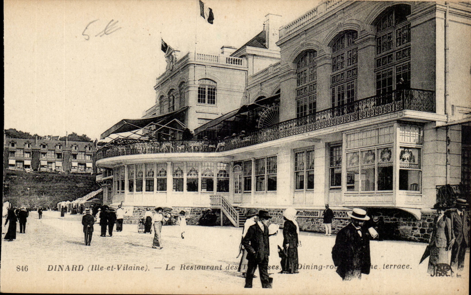 Dinard CPA the restaurant of the Terraces