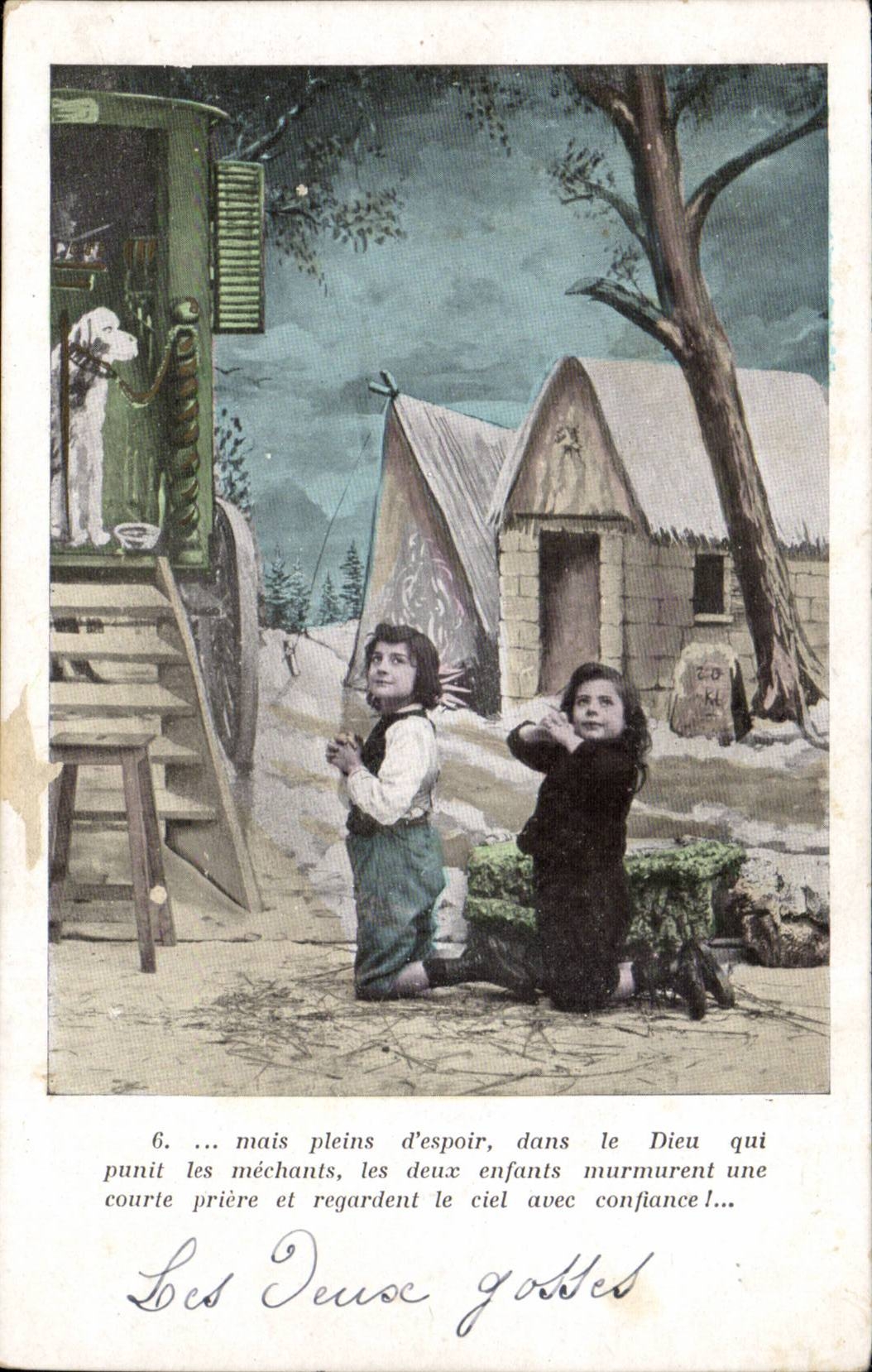 CPA Fantasy Children But full with espoires in God who punishes malicious the two kids