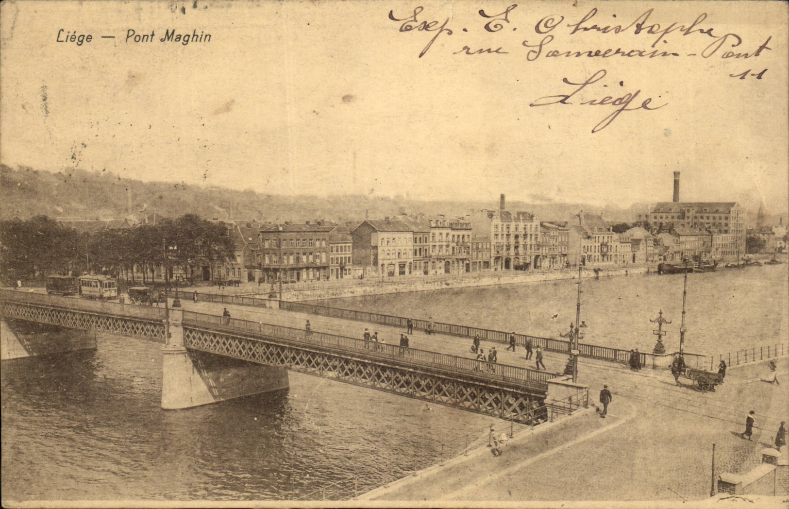 Belgium Belgie Liege CPA Maghin Bridge