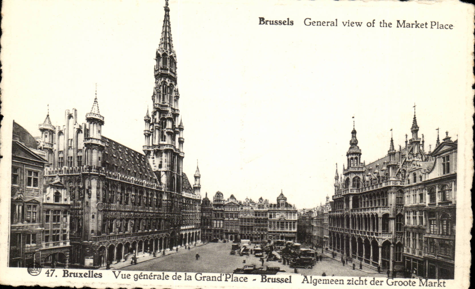 Belgium Belgie Brussels Brussels CPA General view off the market place (market)