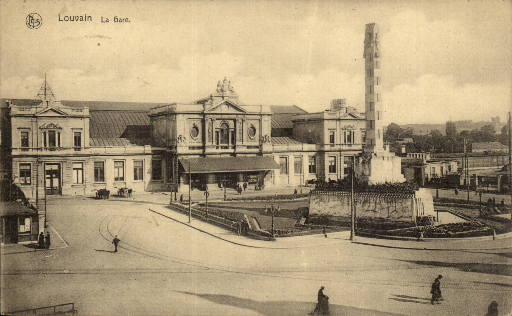 Belgie Belgium Leuwen CPA Train station