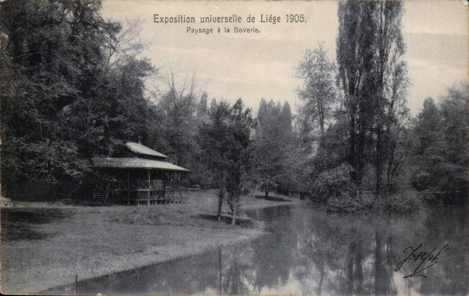 Belgium Belgie Liege CPA Fair universal of Liege 1905 Landscape in Boverie