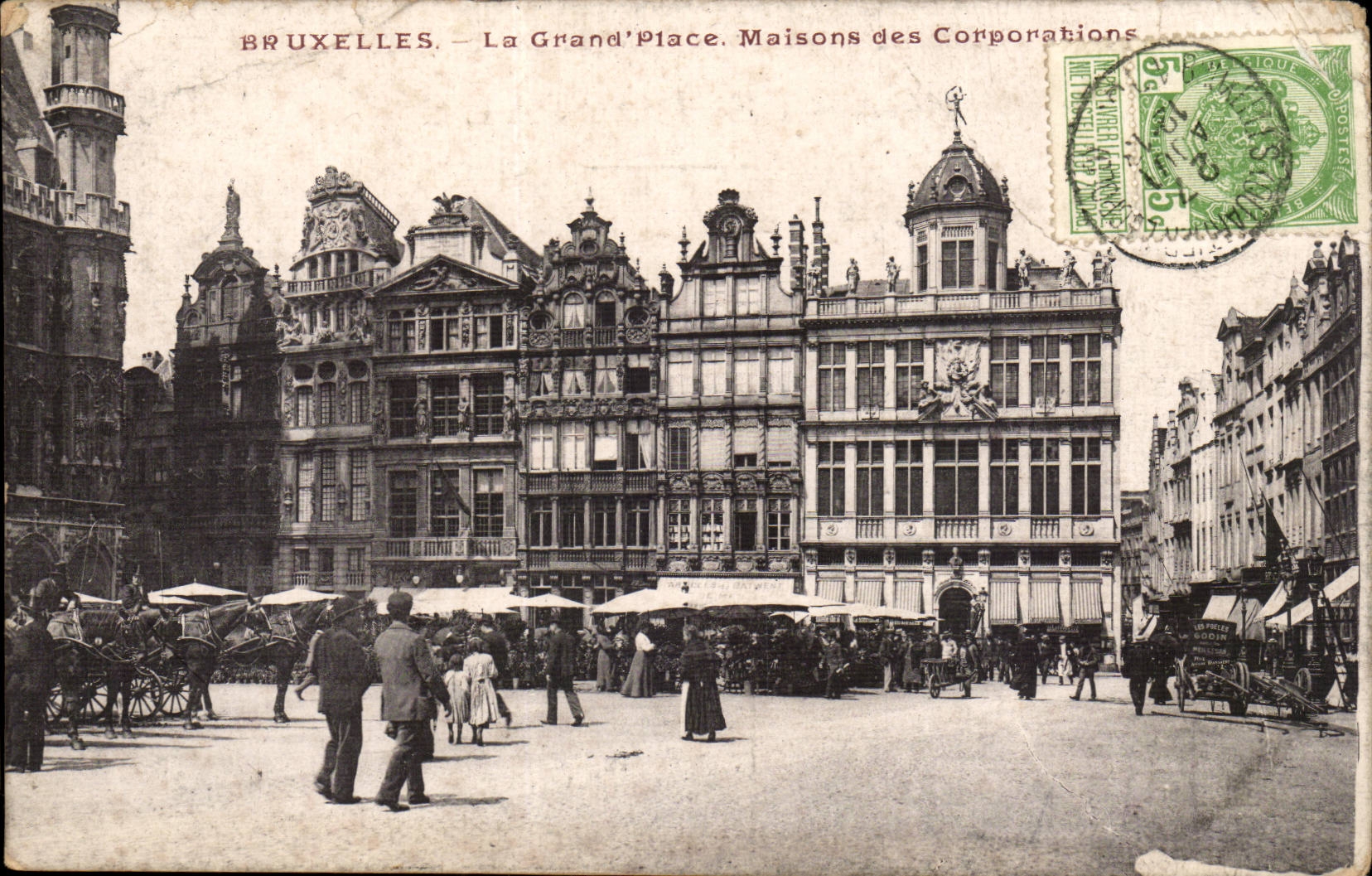 Belgium Belgie Brussels Brussel CPA the large one places Maison of the Corporations