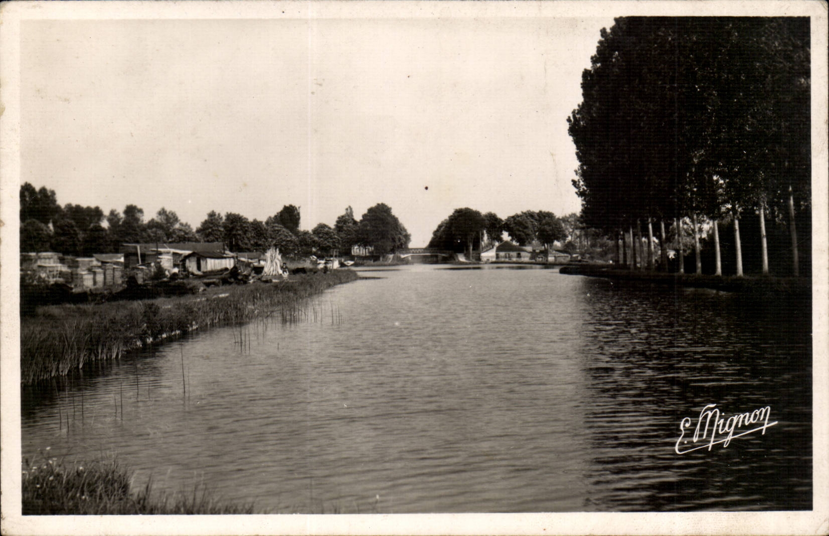 Saint Florentin CPA the canal of Burgundy and its port