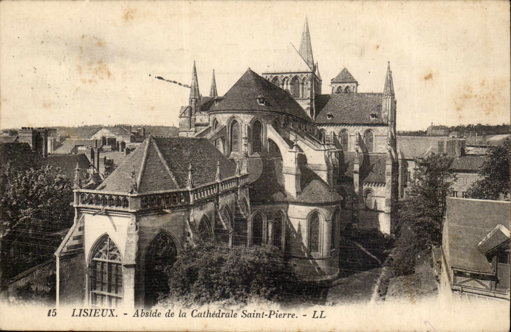 Lisieux CPA Apse des Kathedrale Saint Pierre