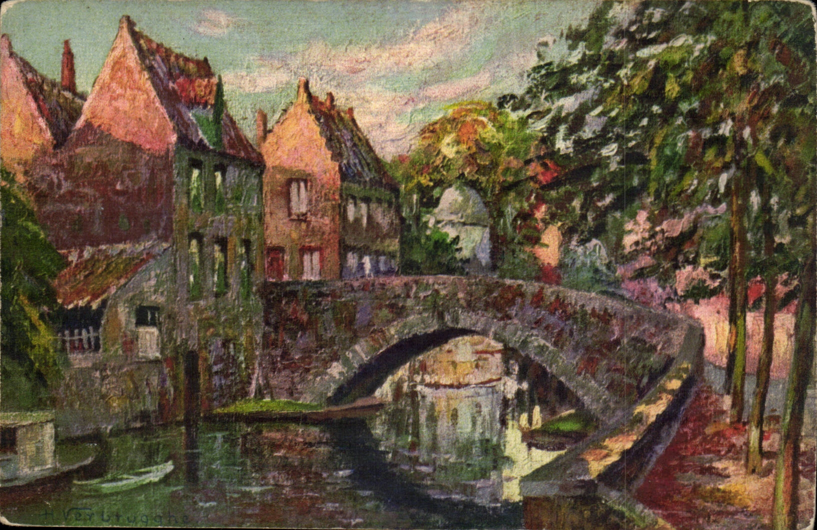 Belgium Belgie CPA the green quay Bruges