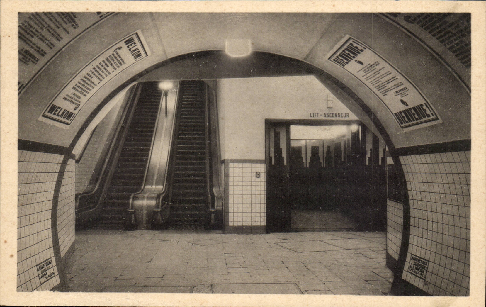 Tunnel Belgien-Belgie CPA Antwerpen fur petions unter der Schelde gesehen auf den Treppenhaus roulatnet Aufzug (100 Leute)