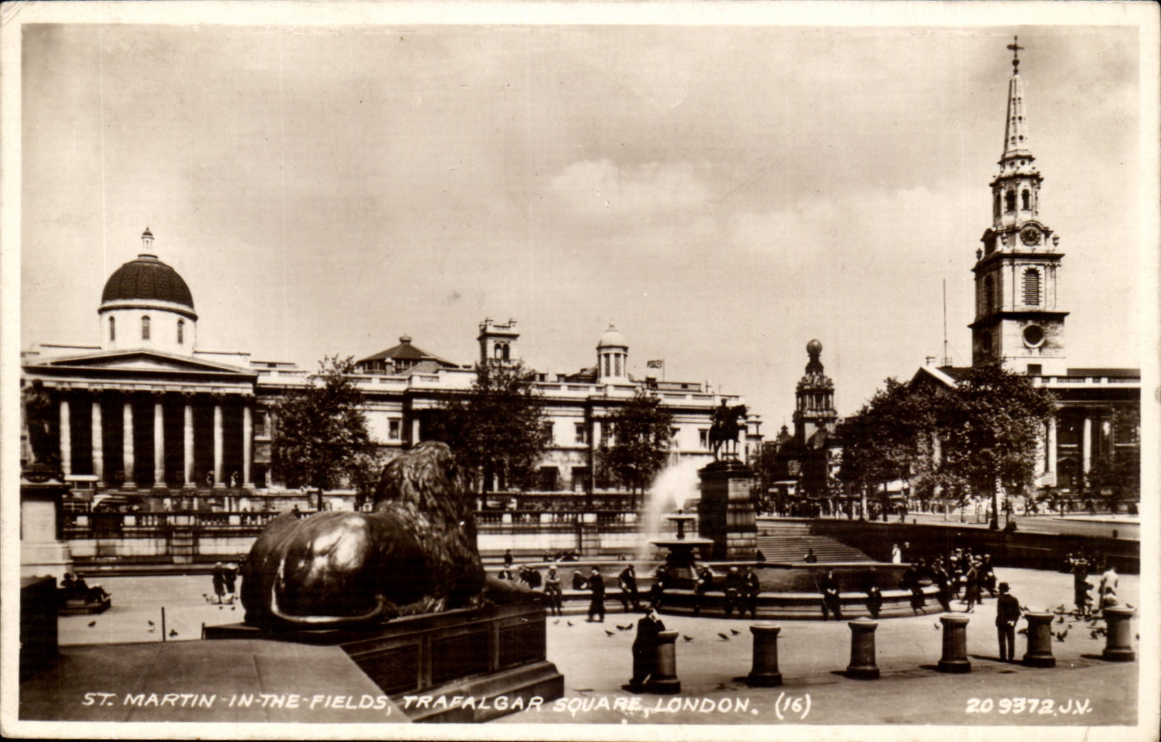 Great BRitain CPA St Martin in the fields Trafalgar public garden london London