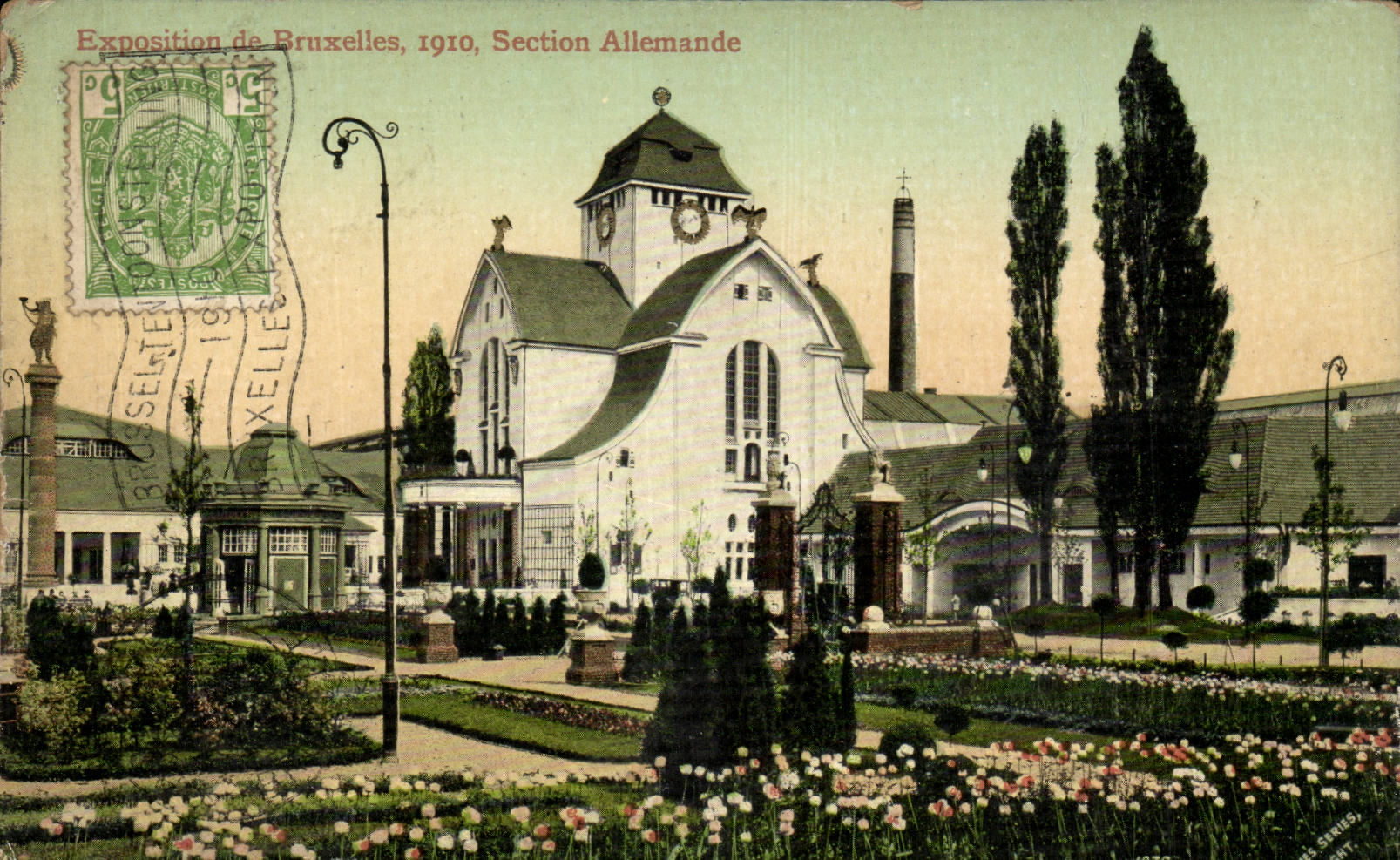 Belgie Belgium Brussels CPA Fair of 1910 German Section