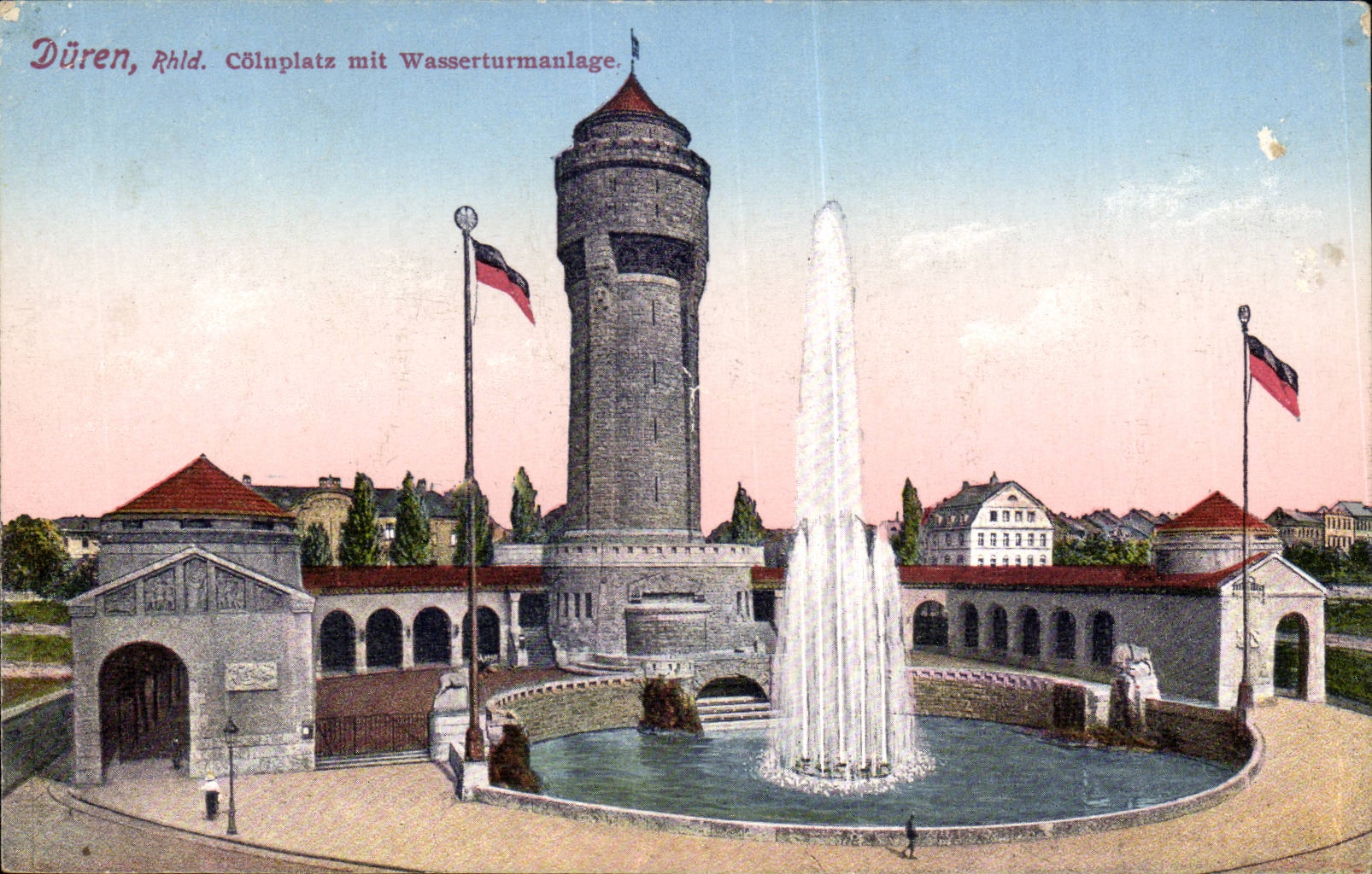 CPA Duren Rhld Colnplatz put Wasserturmanlage