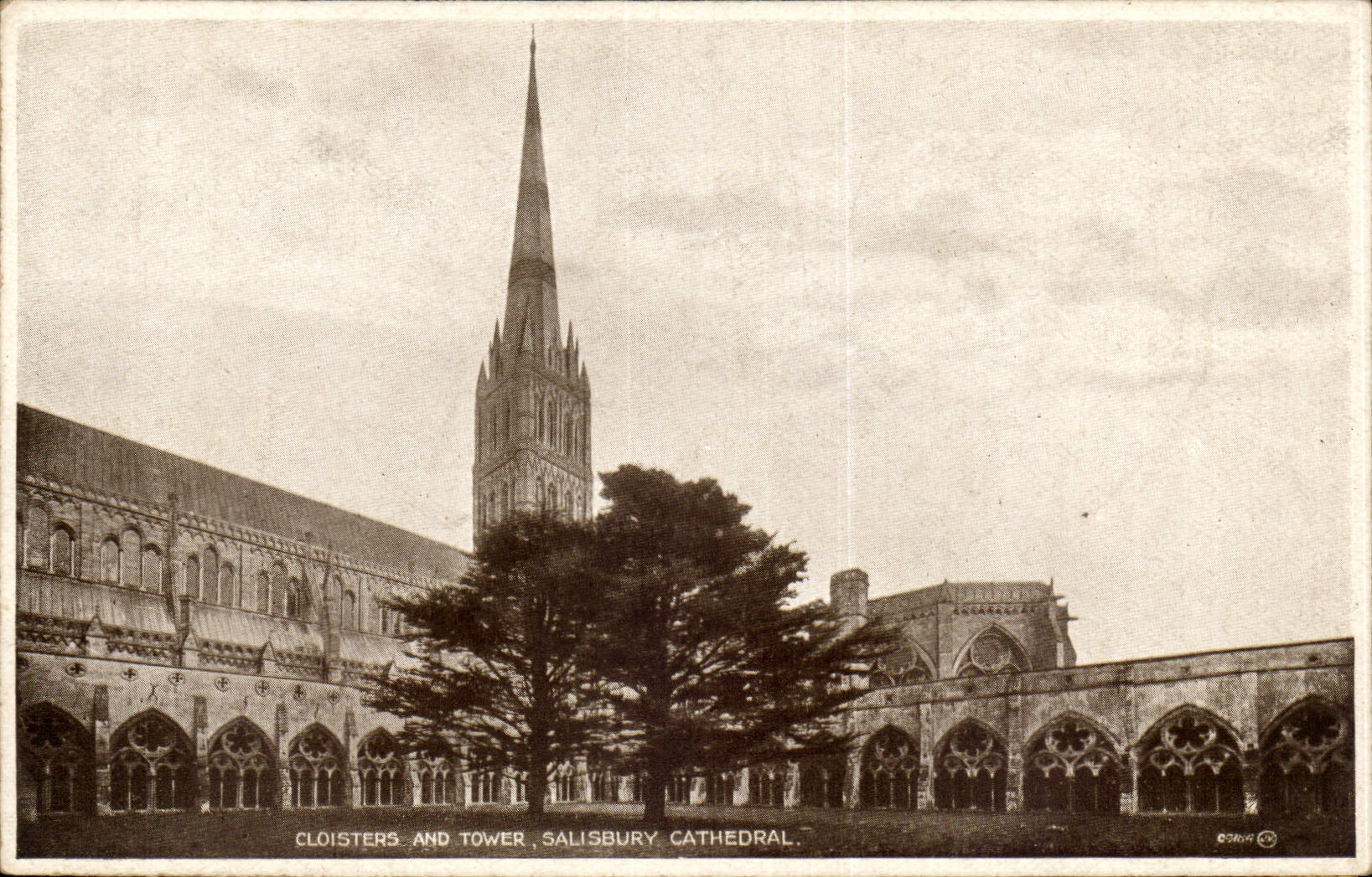 Great Britain CPA Cloisters and tower Salisbury Cathedral