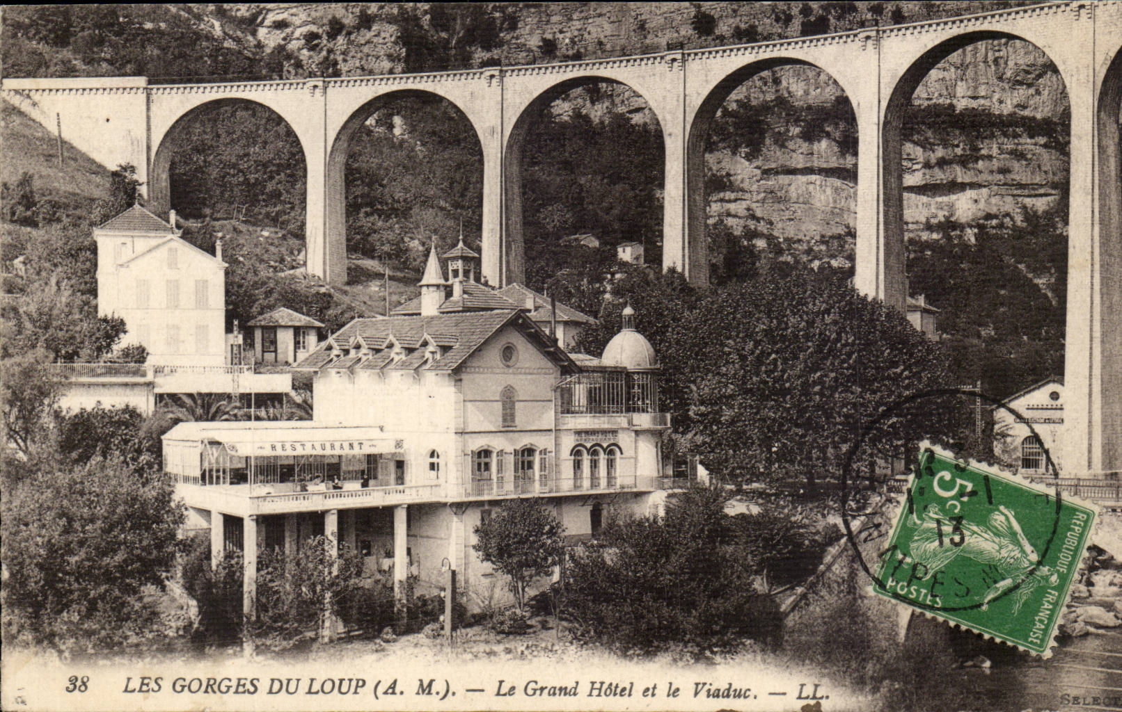 Kehlen des Wolfs CPA das grosse Hotel und der Viaduct