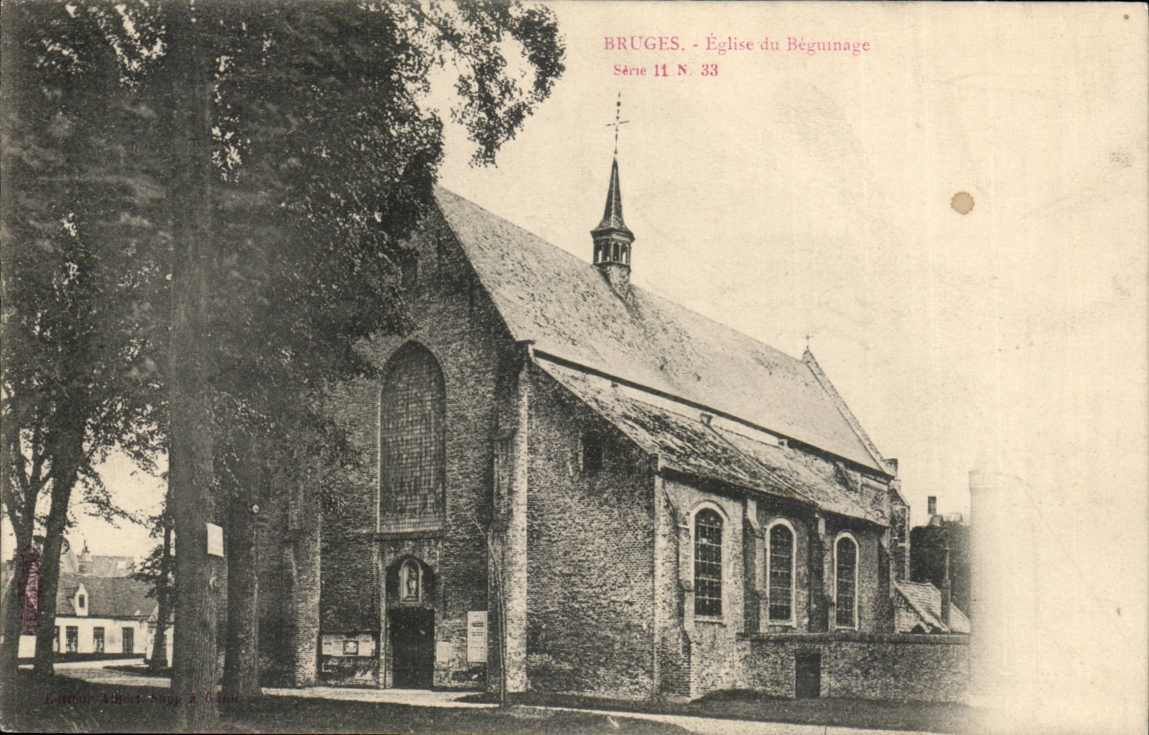 Belgie Belgium Bruges CPA Church of Beguinage