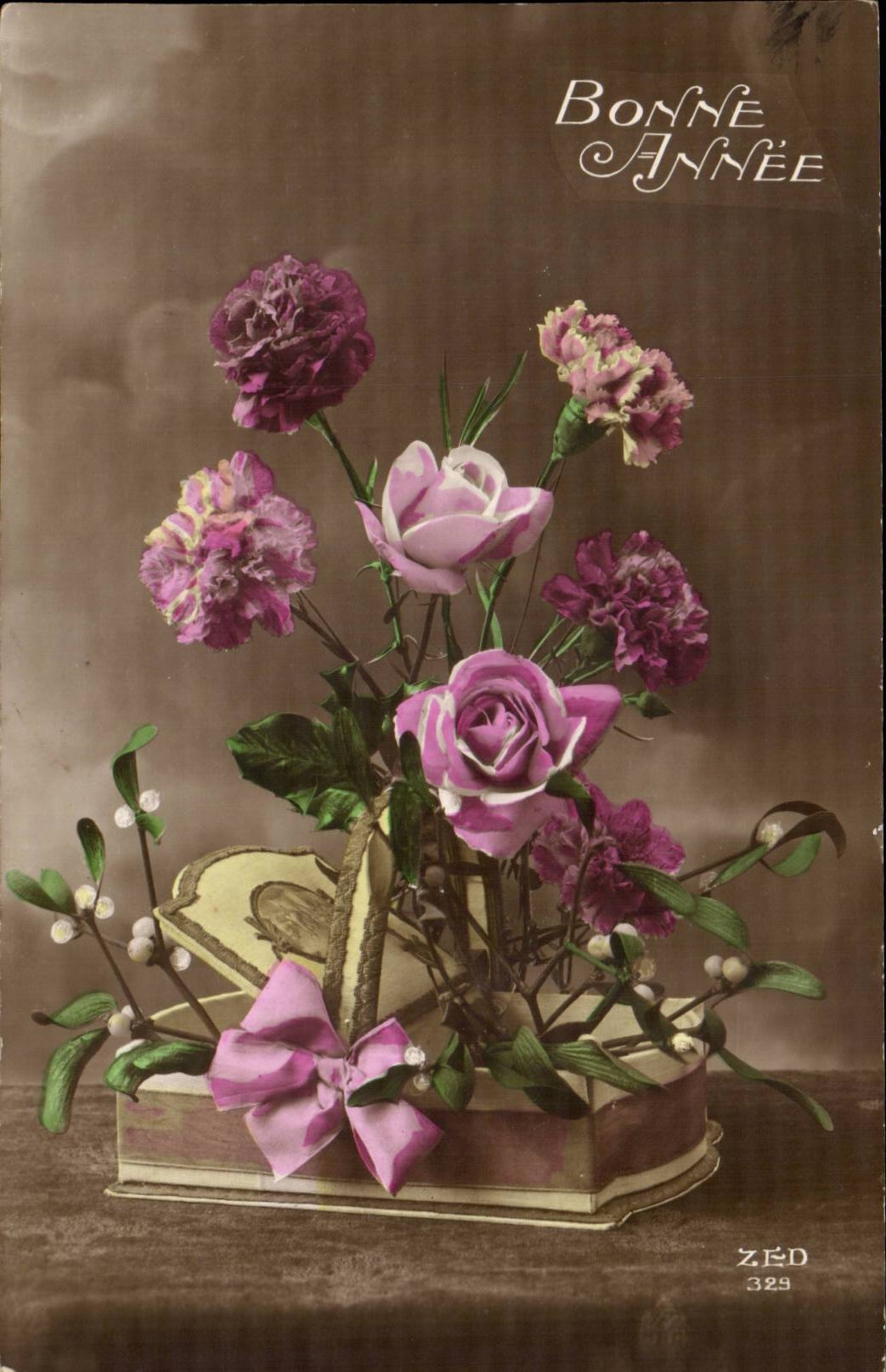 CPA Fantasy Flowers Happy New Year