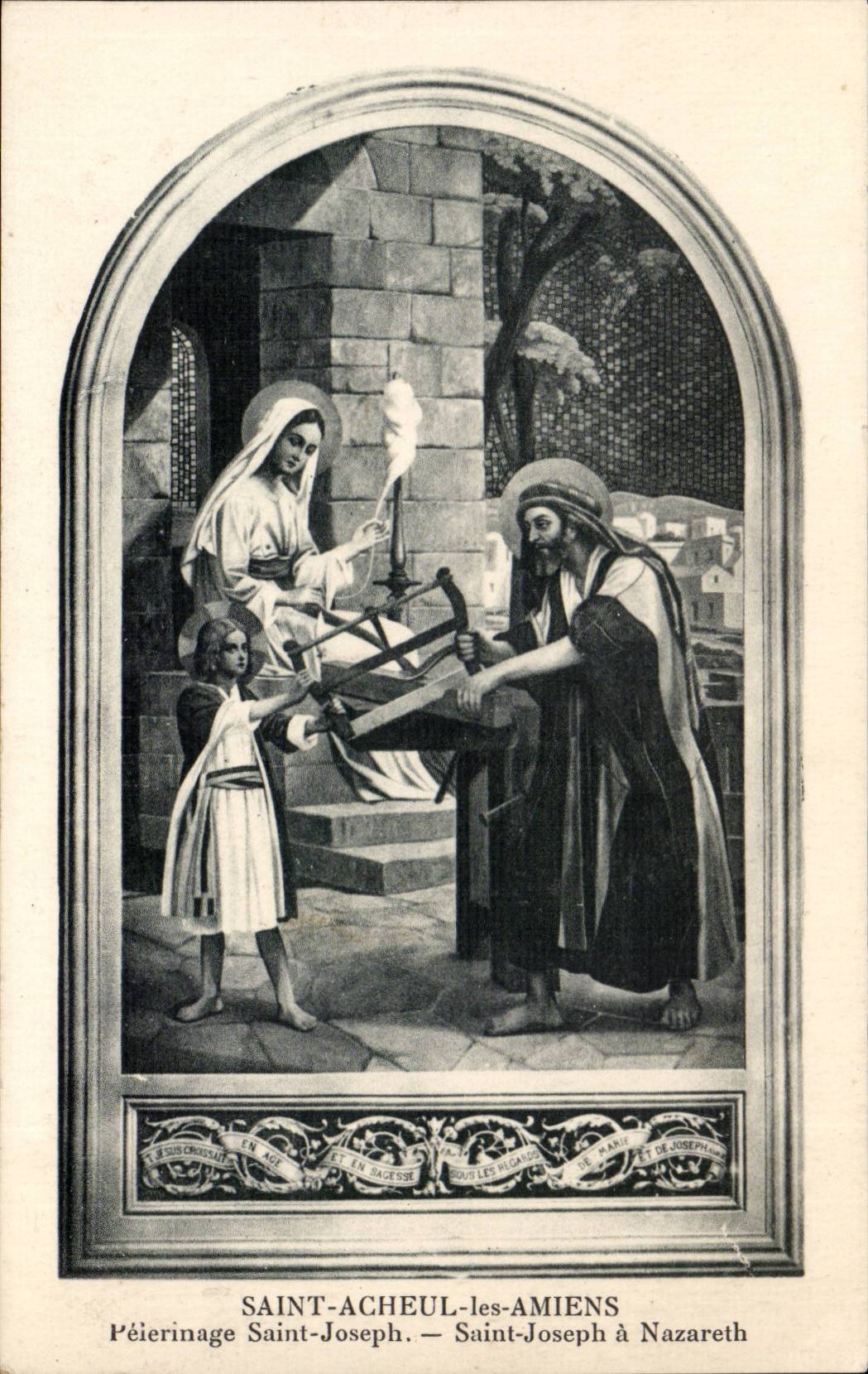 Saint Acheul Amiens CPA Pelerinage Saint Joseph has Nazareth