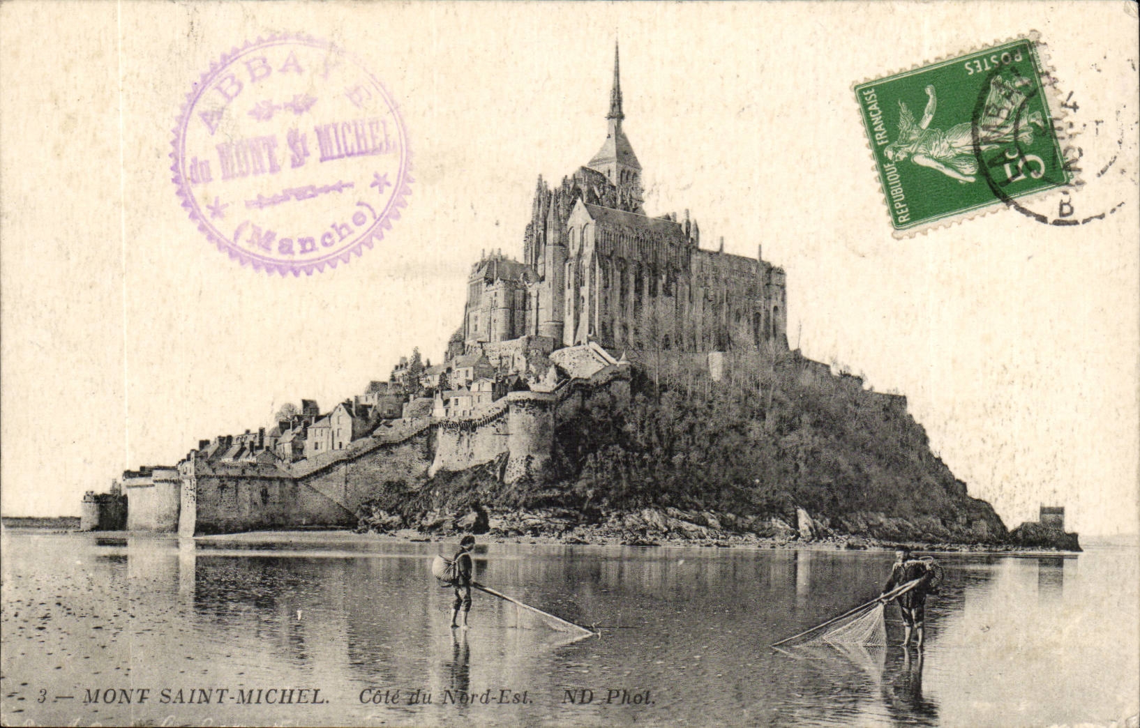 Mont Saint Michel CPA Cote North Is (sinning)