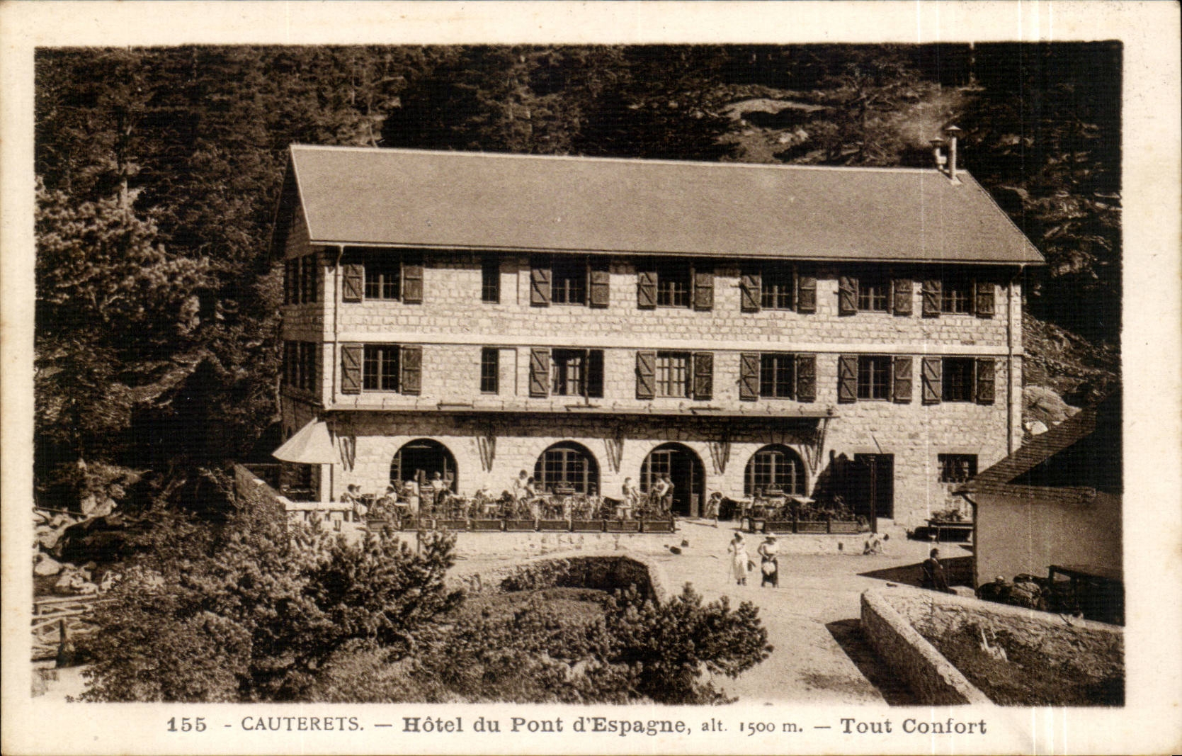 Umlagerungen Cauterets CPA des Hotels der Brucke von Spanien irgendein Komfort