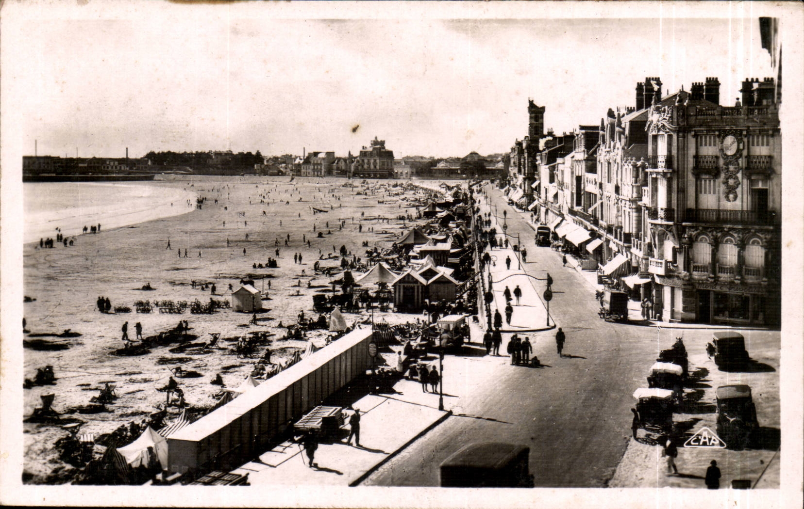 Sande von olonne CPA der Damm und der Strand
