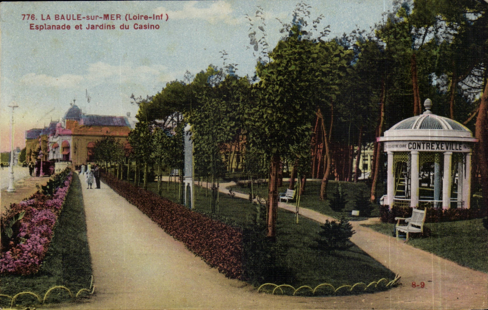 La Baule on Sea CPA Esplanade and gardens of the casino