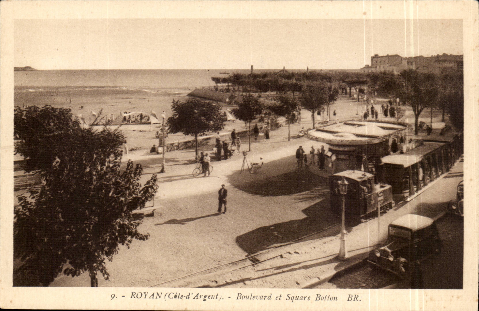 Royan CPA Prachtstrasse und allgemeiner Garten Botton (Zug)