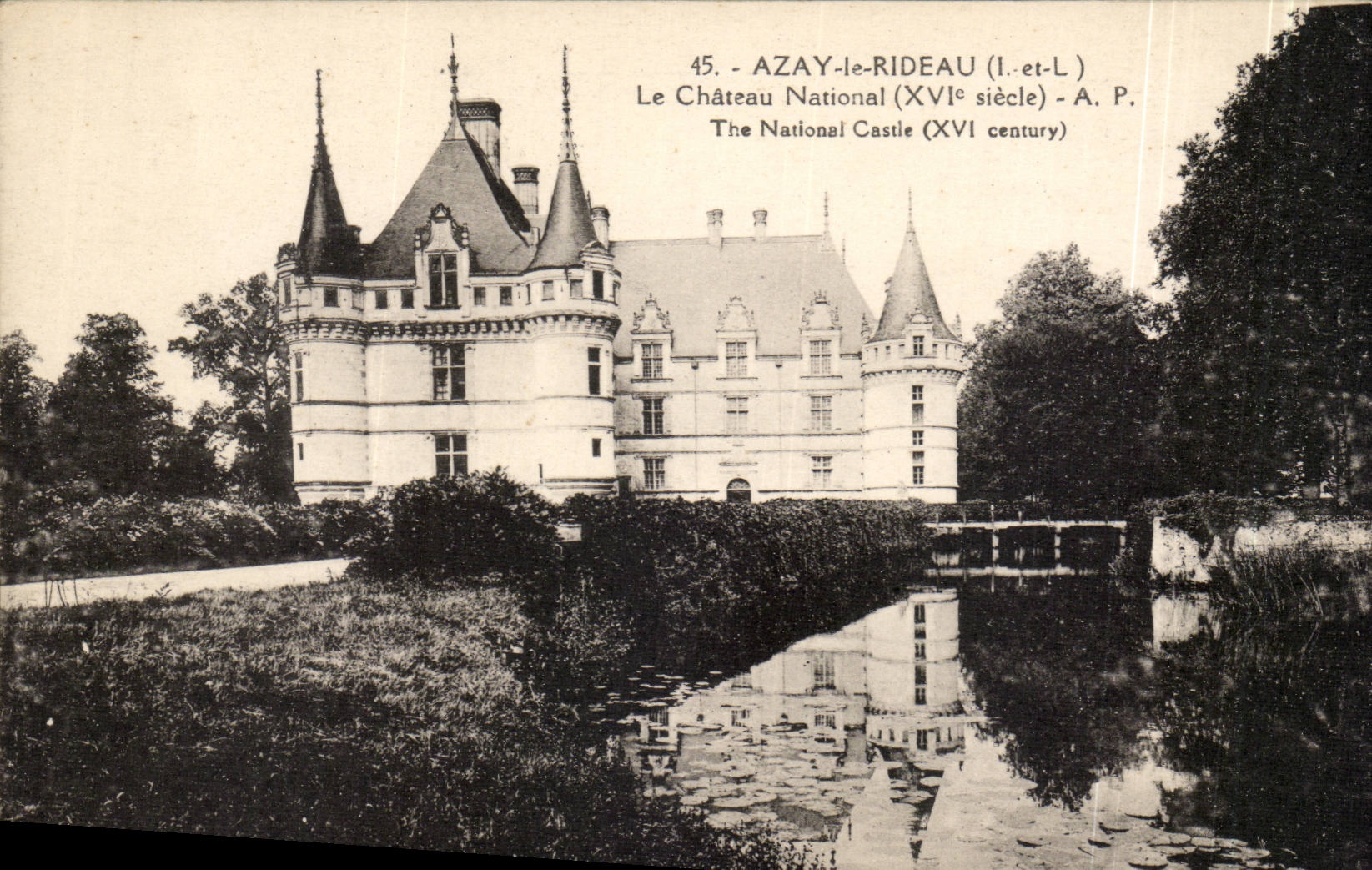 Azay le Rideau CPA Le chateau national