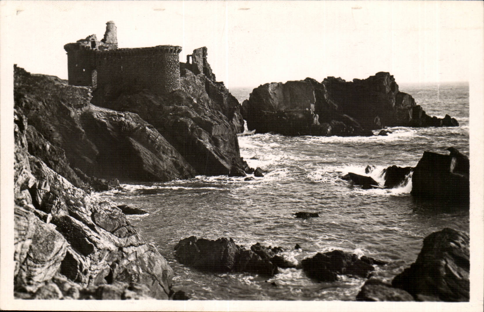 Insel Yeu der MODERNEN KARTE das Vendee das alte Schloss