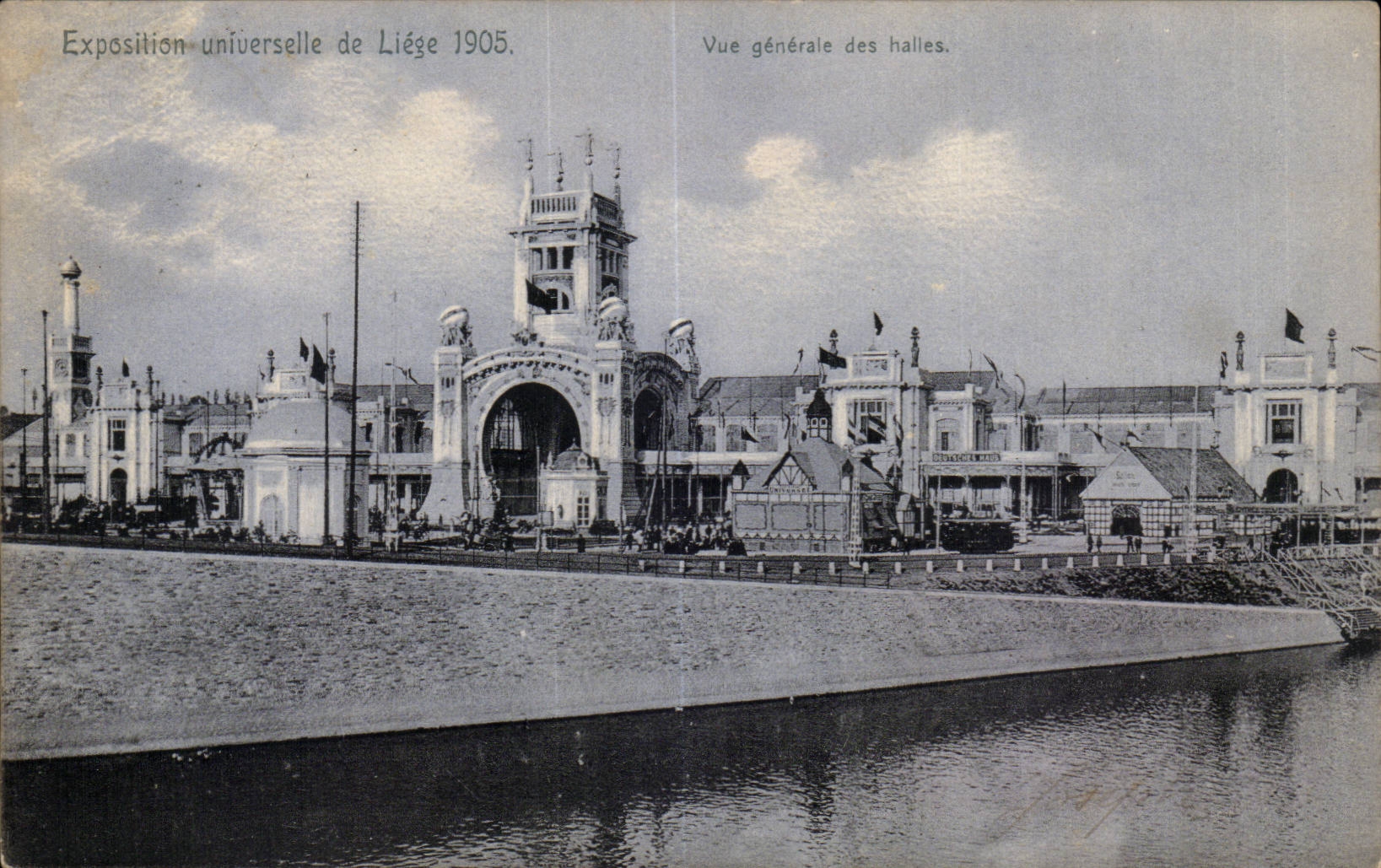 Belgie Belgique Exposition universelle de Liege 1905 CPA Vue generale des halles