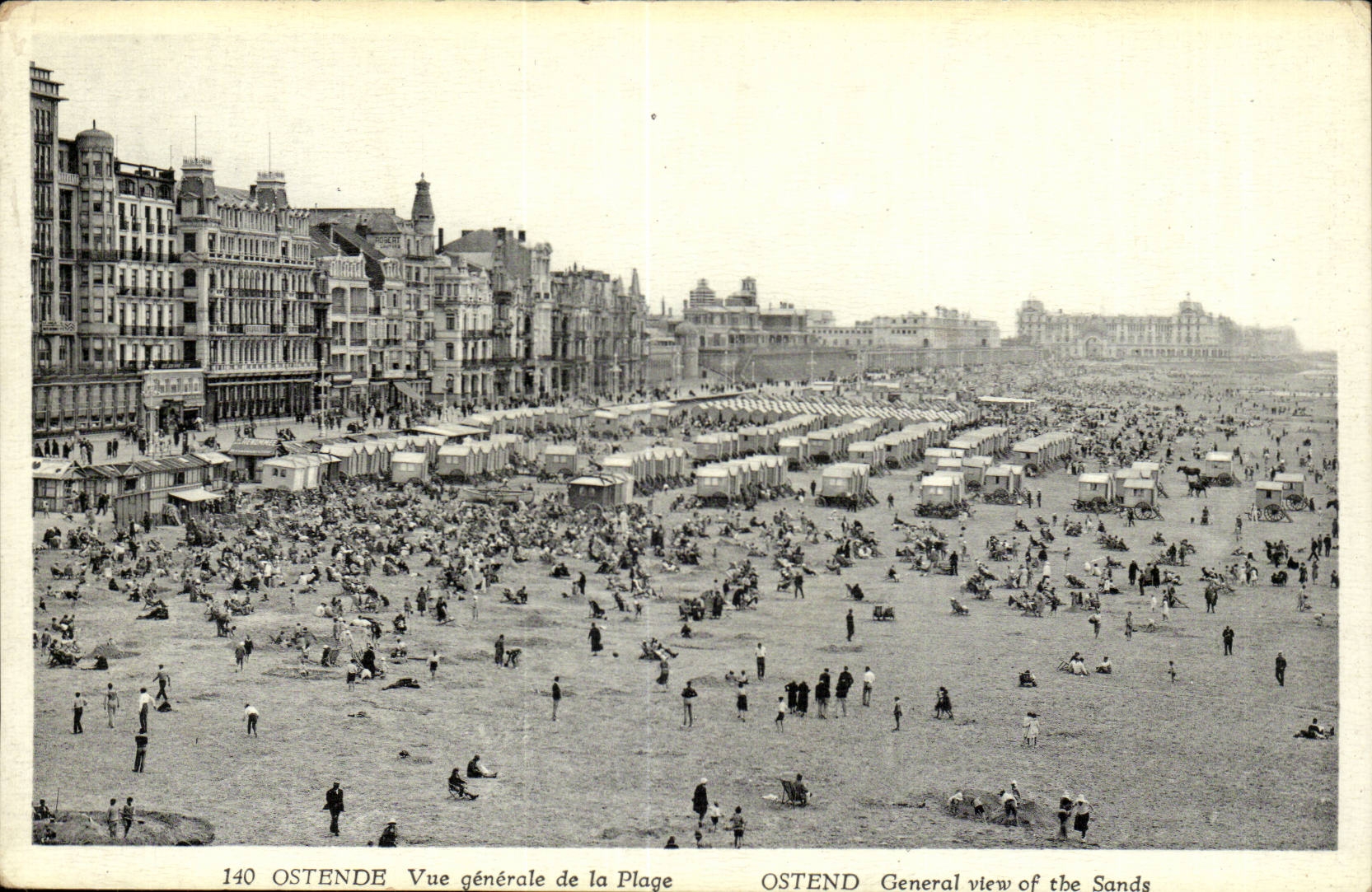Belgie Belgium Ostend CPA View of the beach