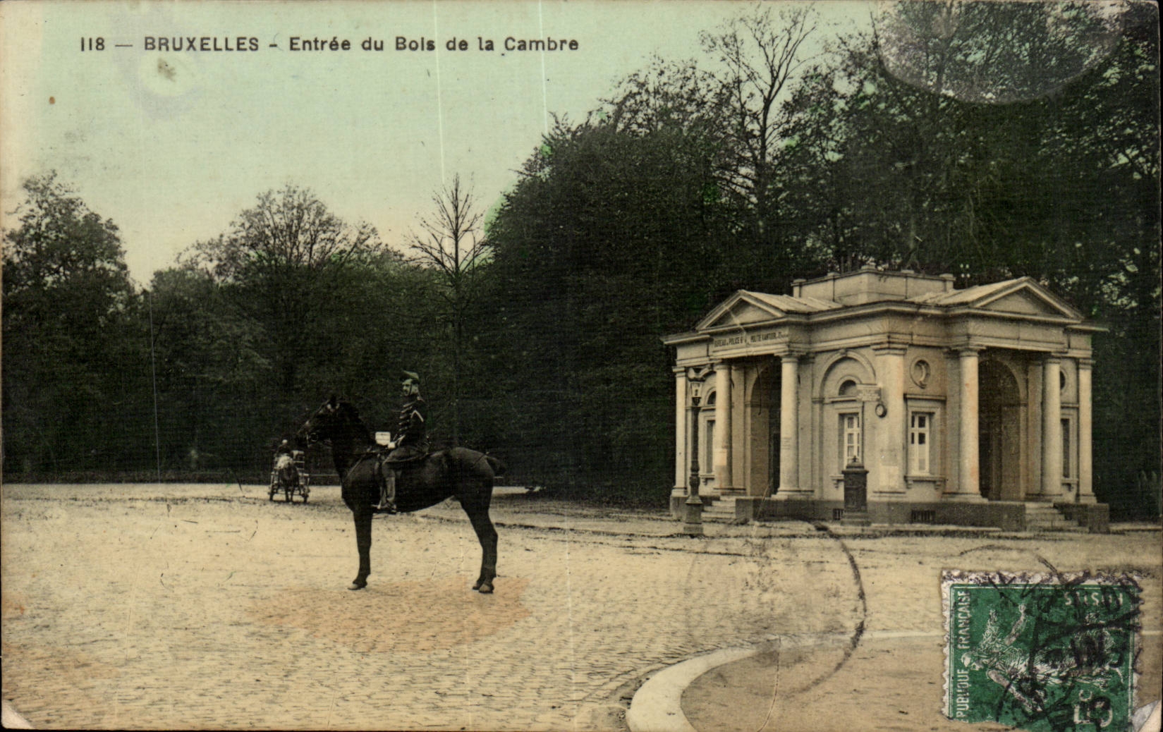 Belgie Belgium Brussels CPA Entree of the wood of Cambers