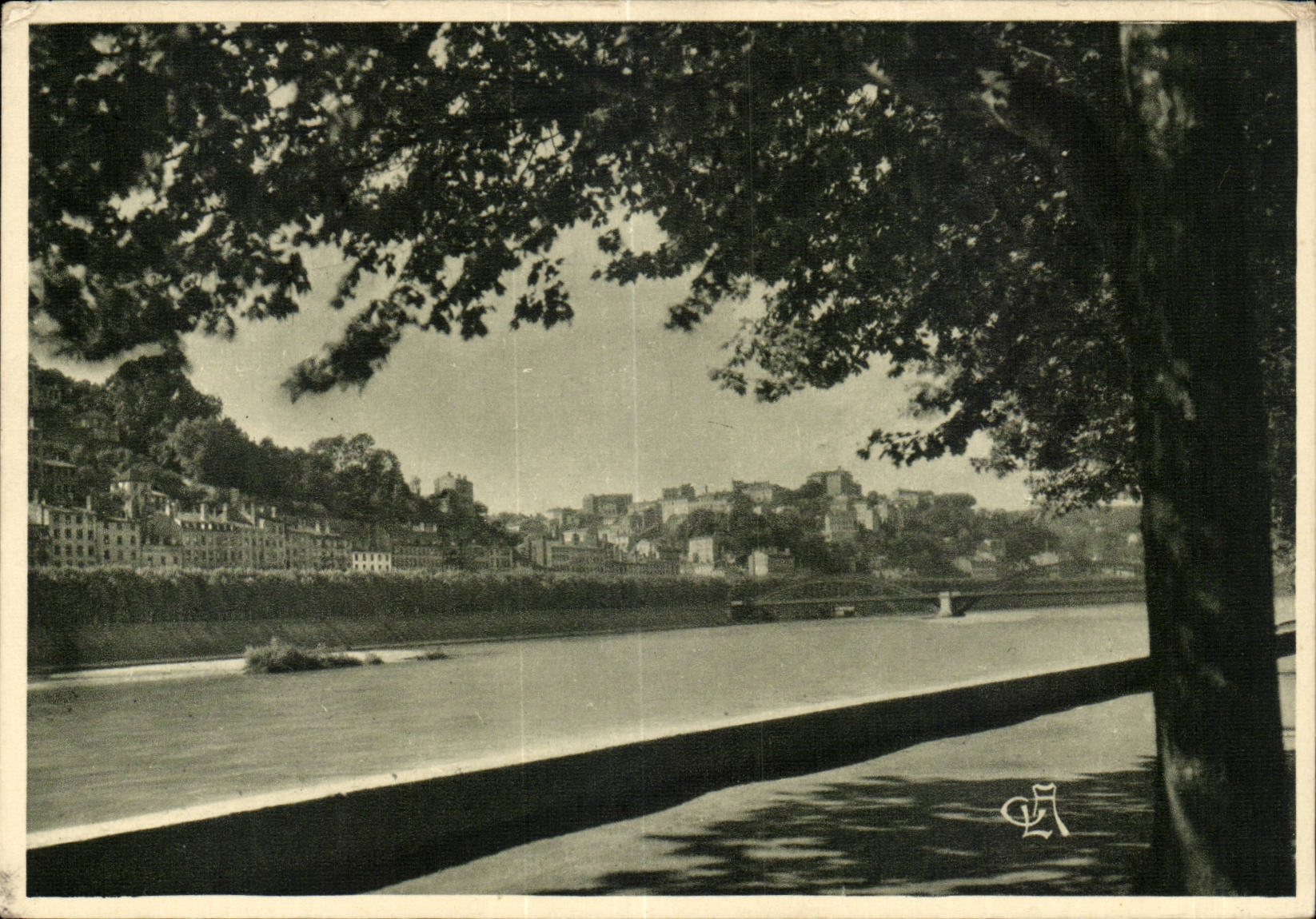 Lyon CPA Bridge of the loop on the Rhone Slope of the Russet-red Cross