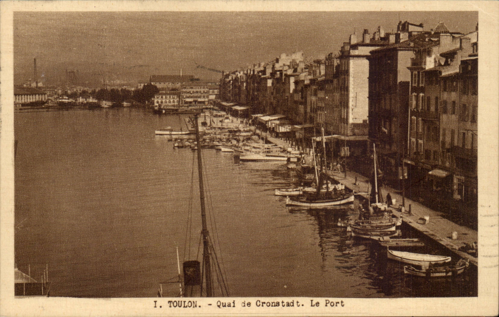 Toulon CPA Quay of Cronstadt the port