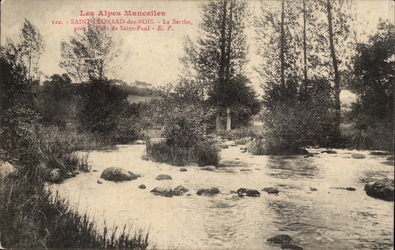 Saint Leonard des Holzes CPA der Sarthe-Abschluss die Brucke des Heiligen Paul die Alpen Mancelles