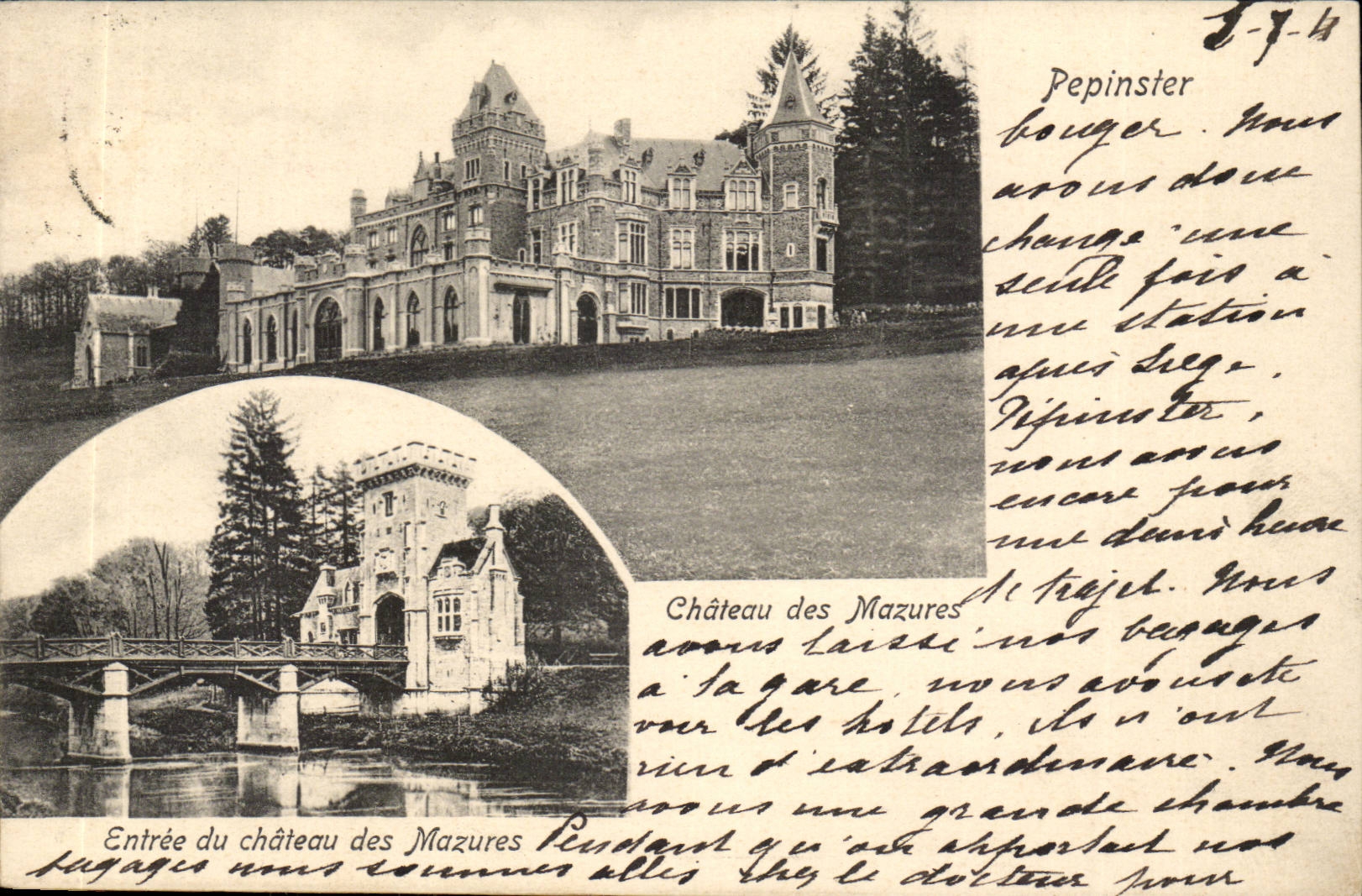 Belgie Belgium Pepinster Castle of Mazures Entrance of the castle