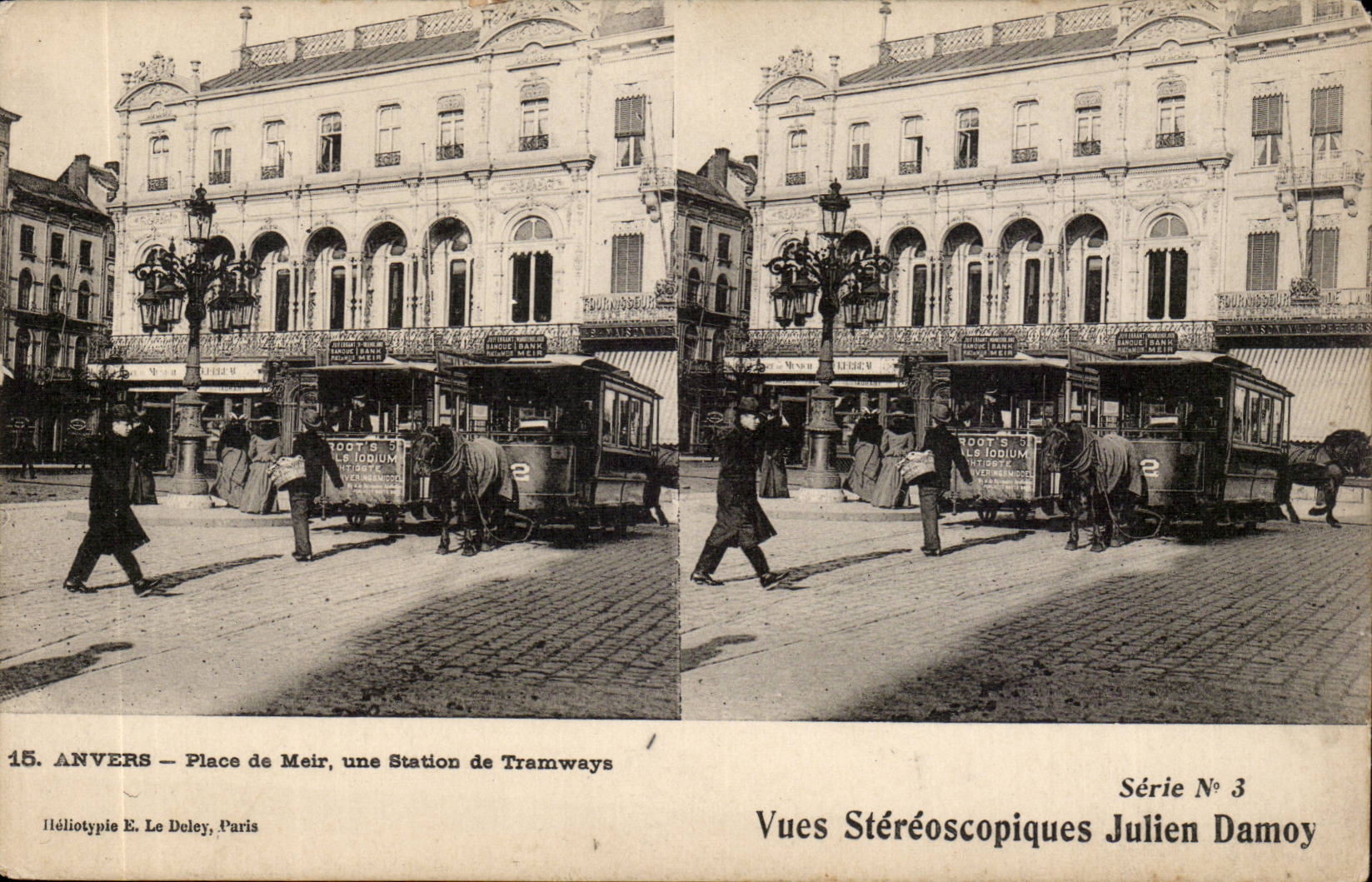 Belgie Belgien Antwerpen CPA Orte von Meir eine Station der Forderwagen 'stereoskopisches Diagramm)