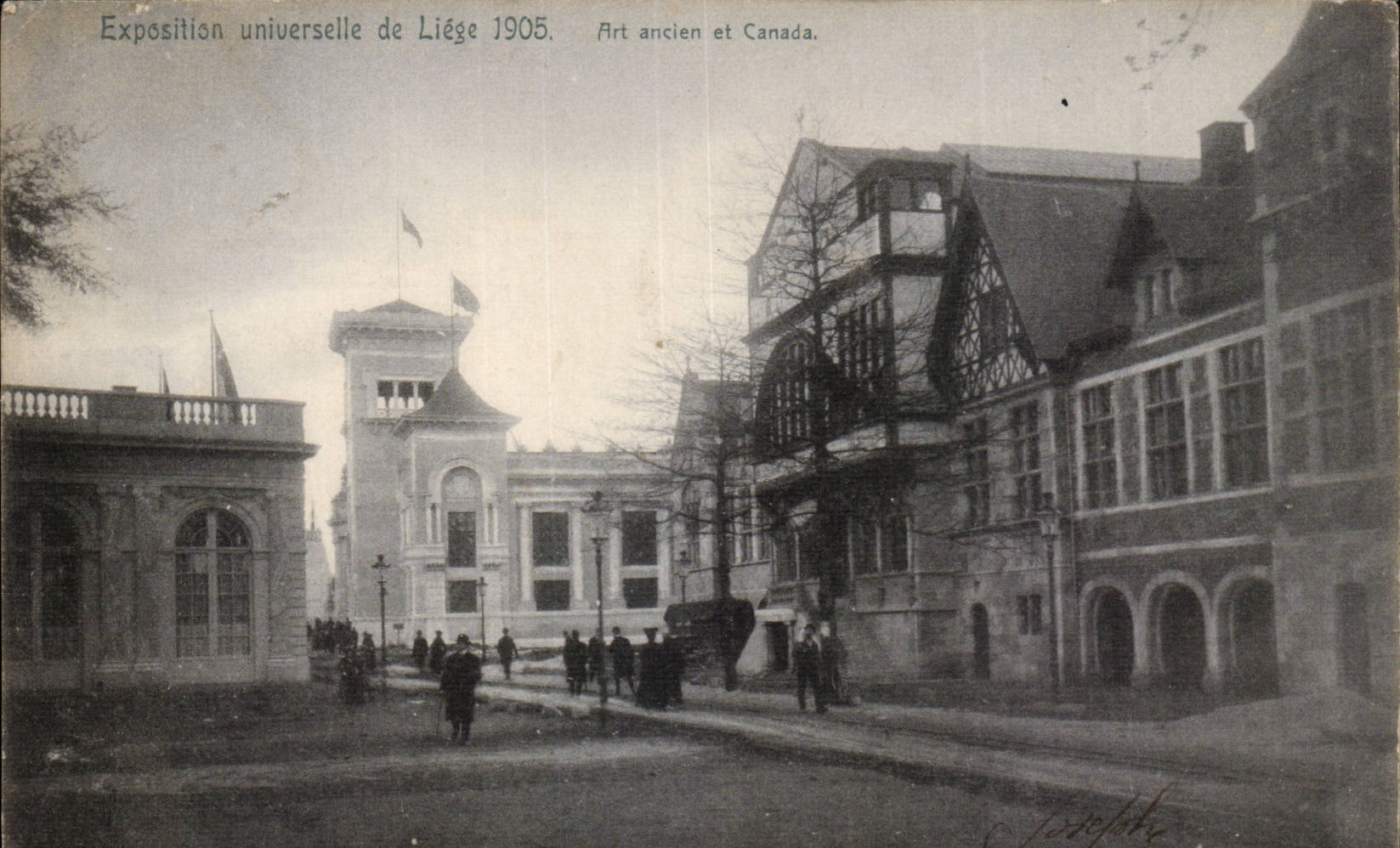 Belgie Belgium CPA Fair universal of Liege 1905 old Art and Canada