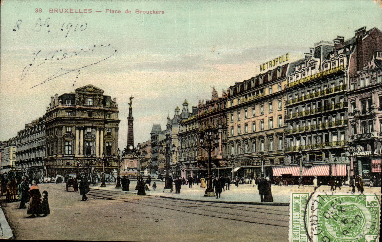 Belgie Belgium Brussels CPA Places of Brouchere