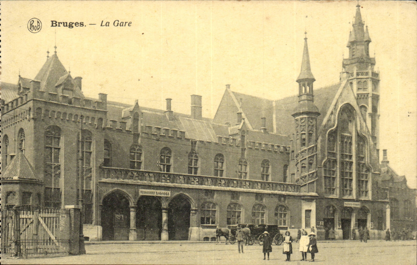 Belgie Belgium Bruges CPA Train station