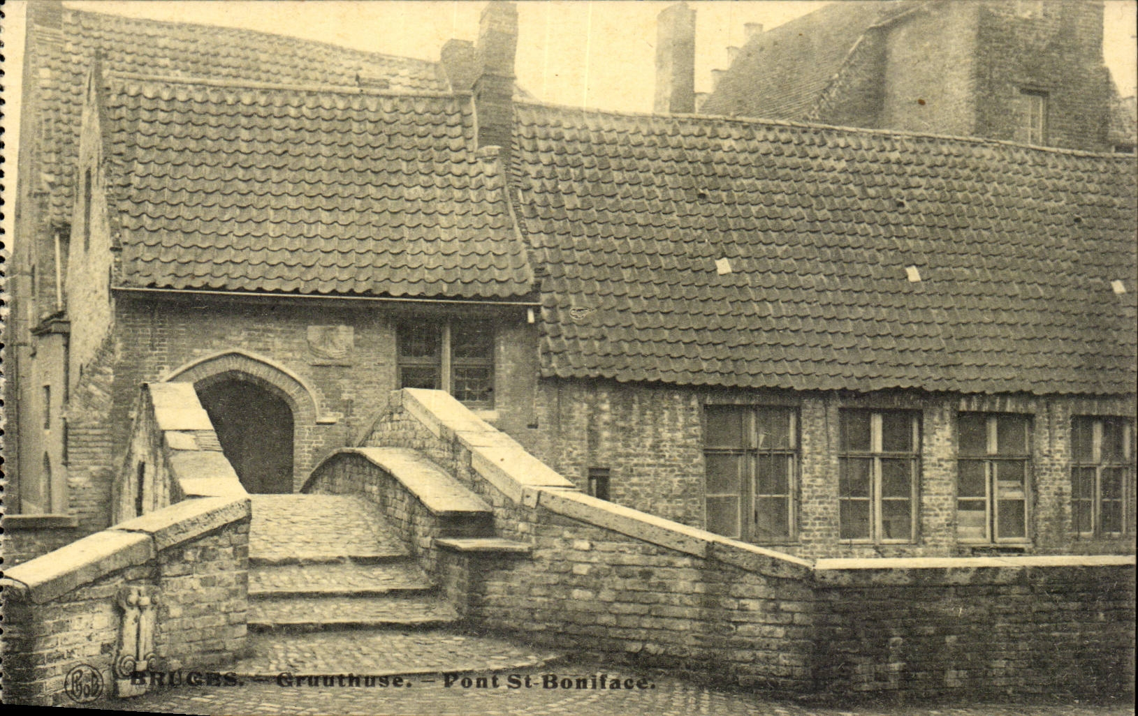 Belgie Belgium Bruges CPA Gruuthuse Bridge St Boniface