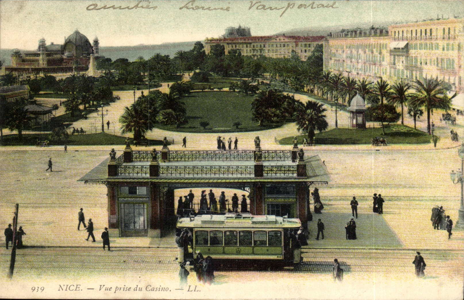 Nice CPA Seen from of the casino (tram)