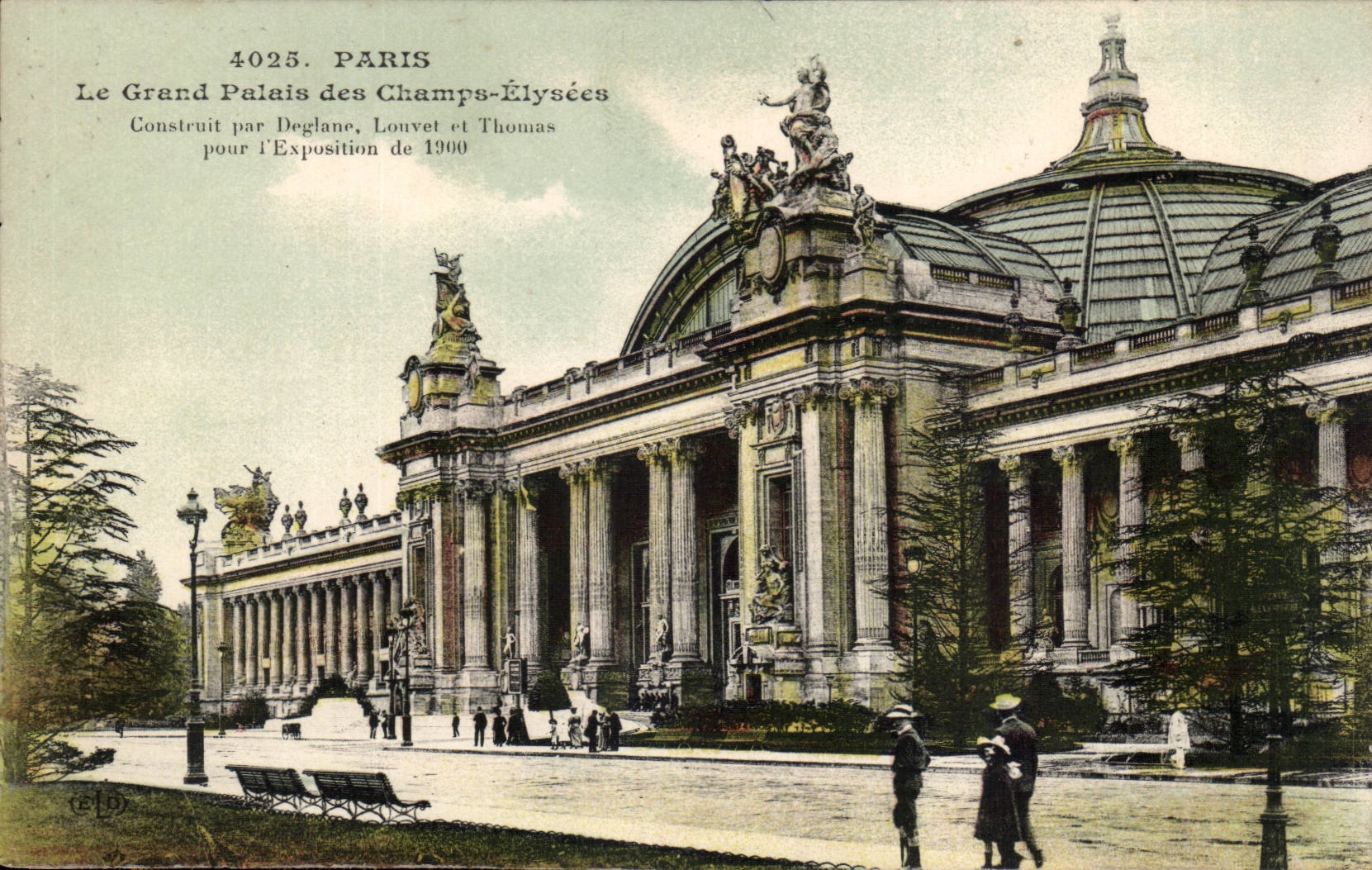 Paris CPA das Grand Palais von den Championen Elysees ist (errichtet von Deglane Louvet und von Thomas) fur 'Belichtung von 1900