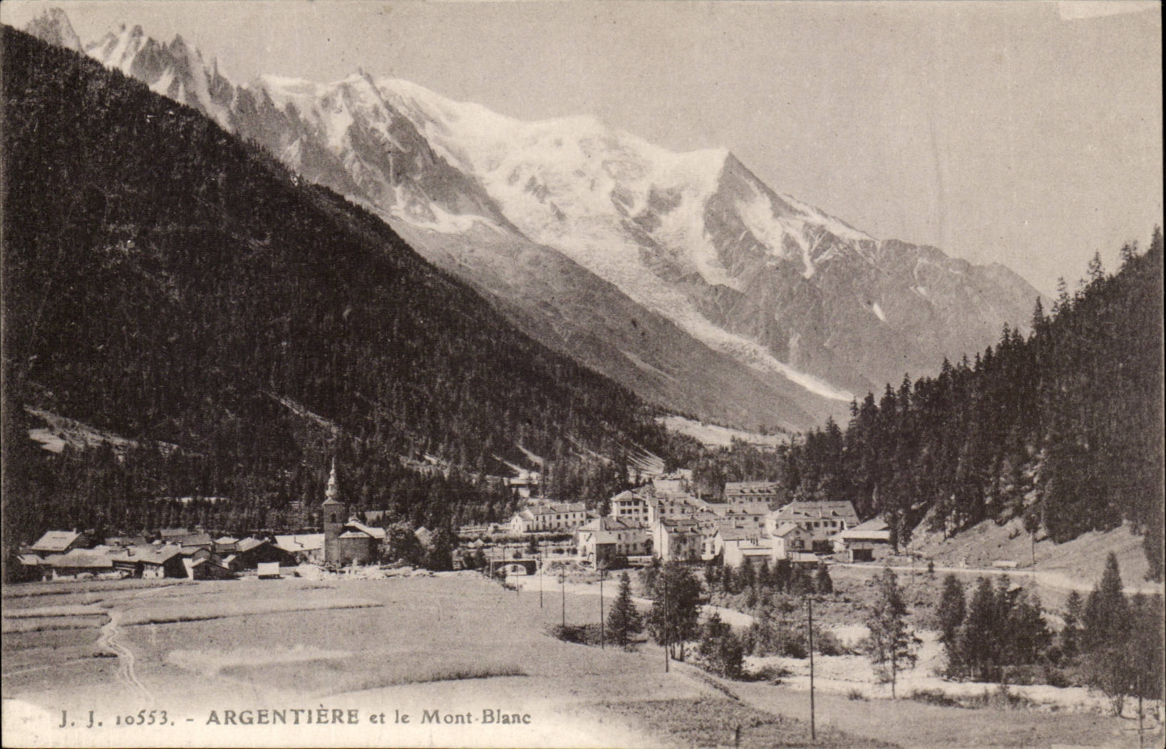 Argentiere and Mount Blanc CPA