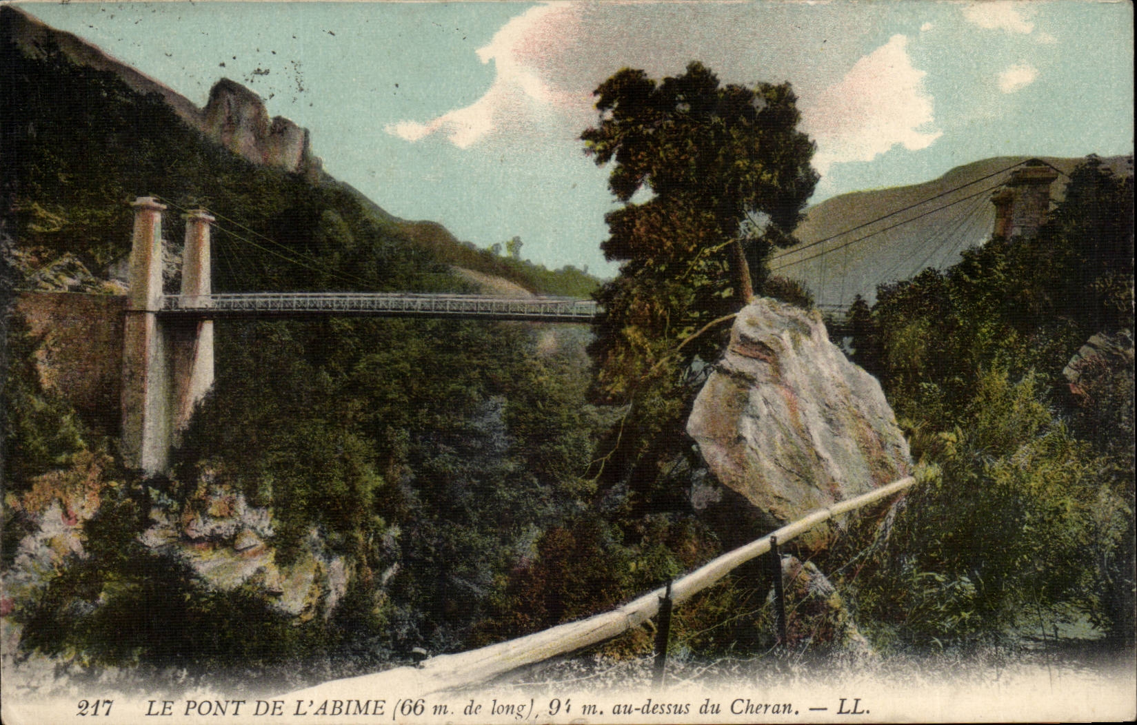 The bridge of abyss CPA To the top of Cheran