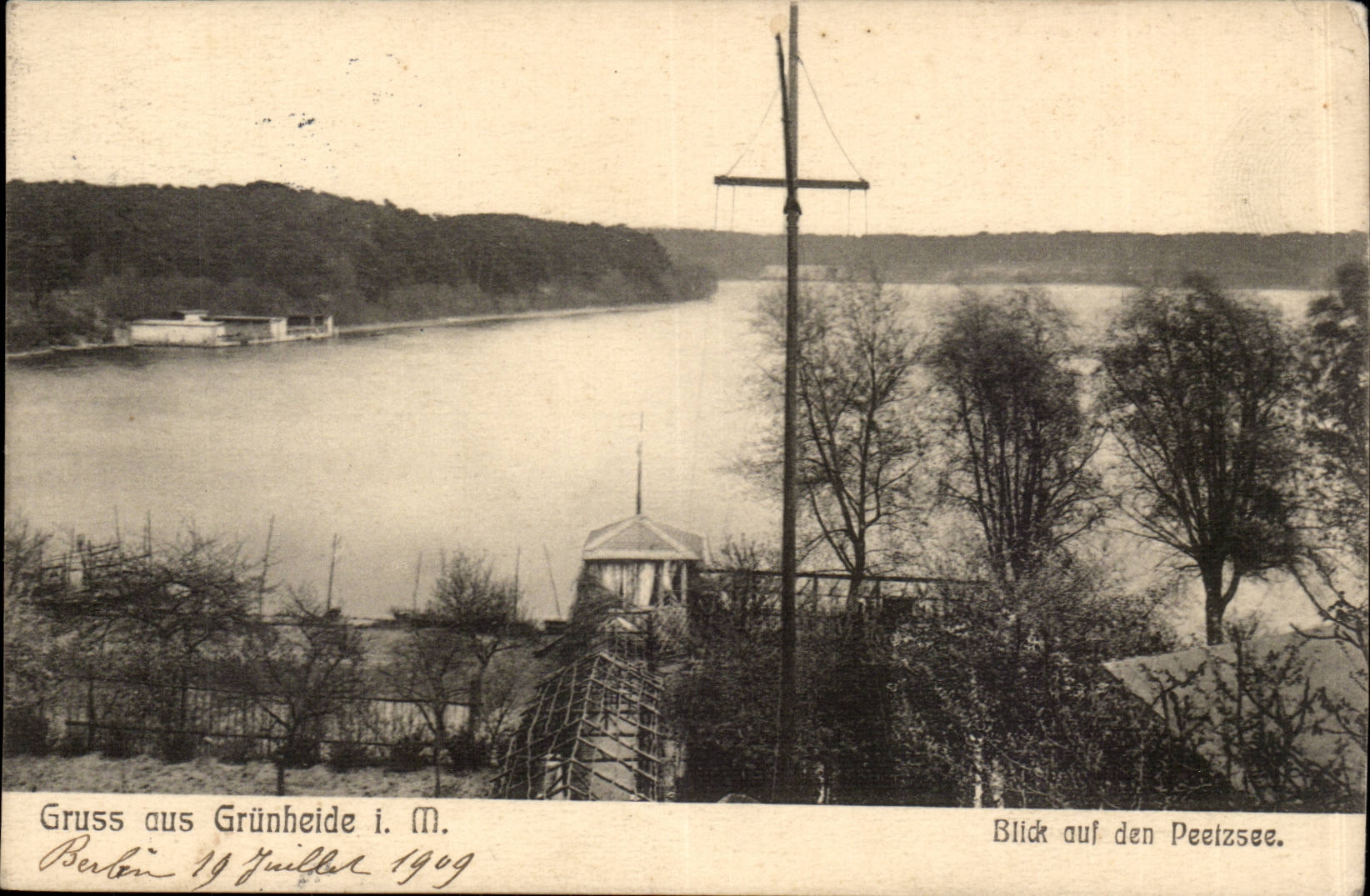 Germany Gruss aus Grunheide CPA Blick auf den Peetzsee